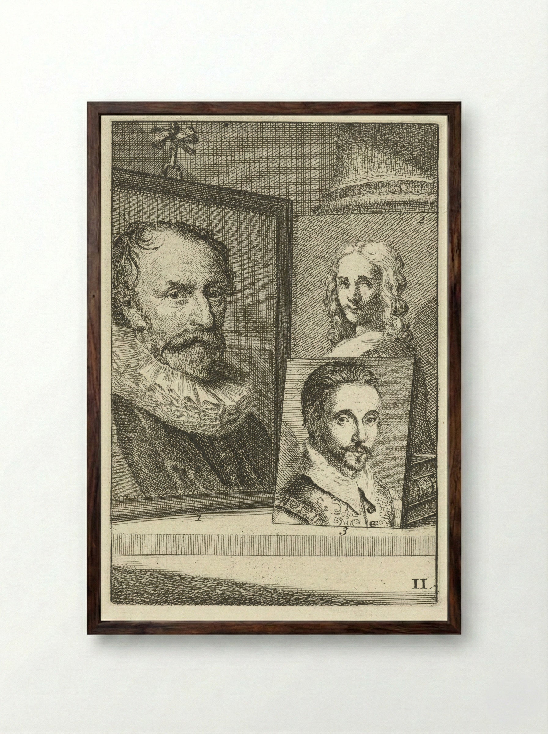 Michiel Jansz Mierevelt - Willem Jacobszoon Delff - Framed Print Dark Wood