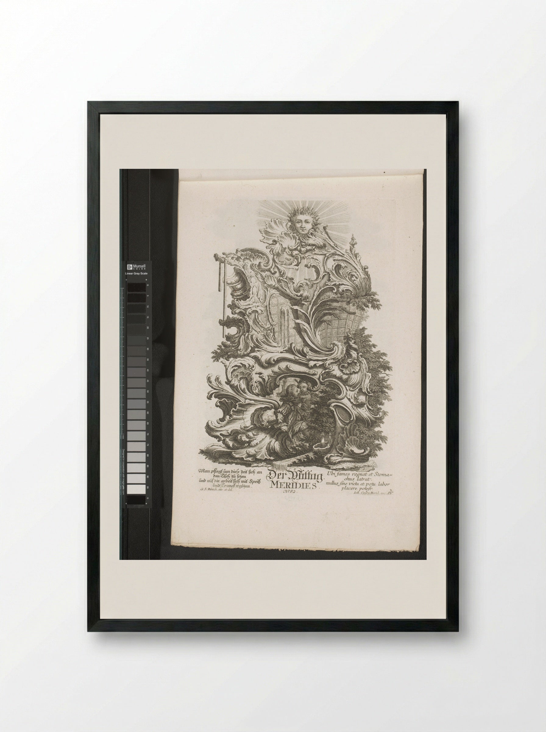 Middag (Meridies) - Jakob Wangner - Framed Print Black