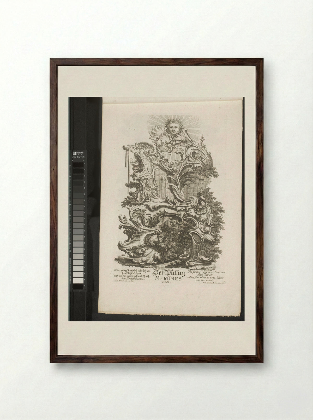 Middag (Meridies) - Jakob Wangner - Framed Print Dark Wood