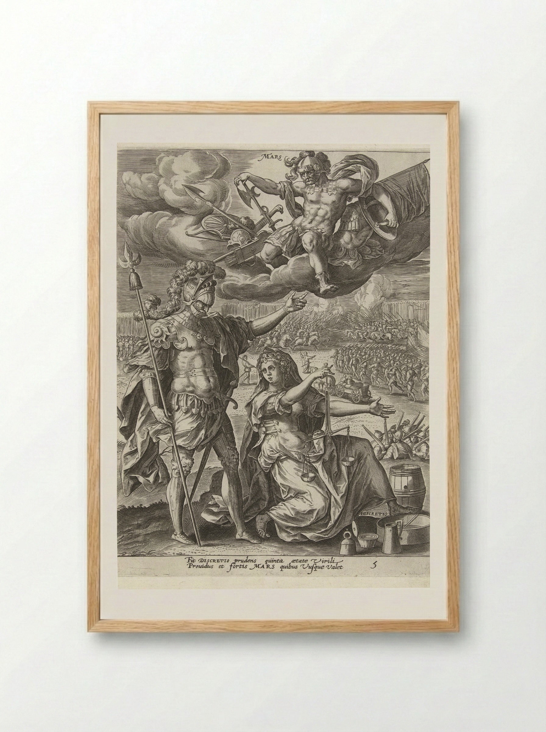 Middelbare leeftijd onder invloed van Mars - Gerard de Jode - Framed Print Wood