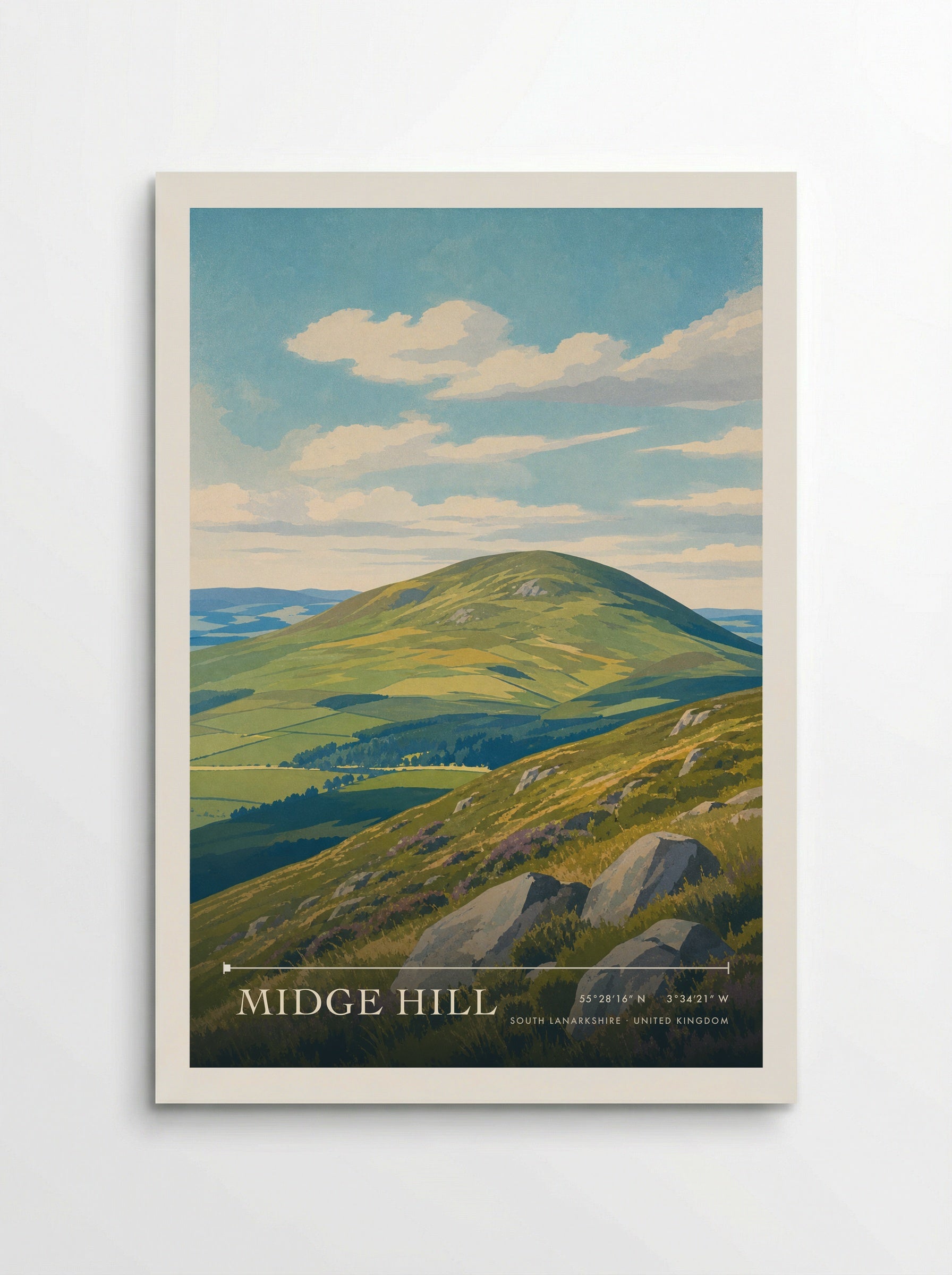 Midge Hill South Lanarkshire United Kingdom Travel Poster - Poster