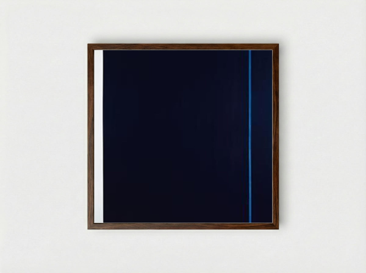 Midnight Blue - Barnett Newman - Framed Print Dark Wood