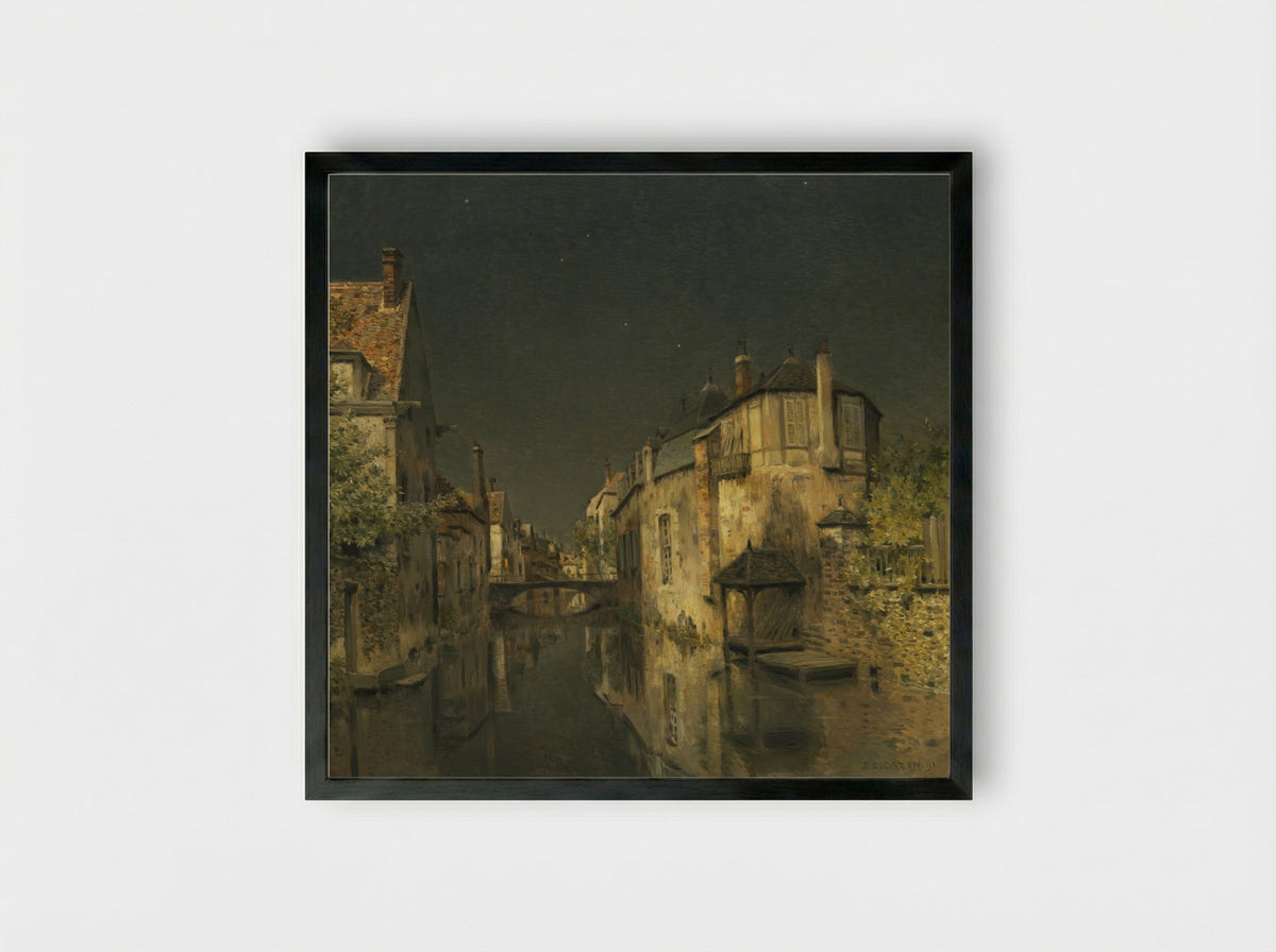 Midnight - Jean-Charles Cazin - Framed Print Black