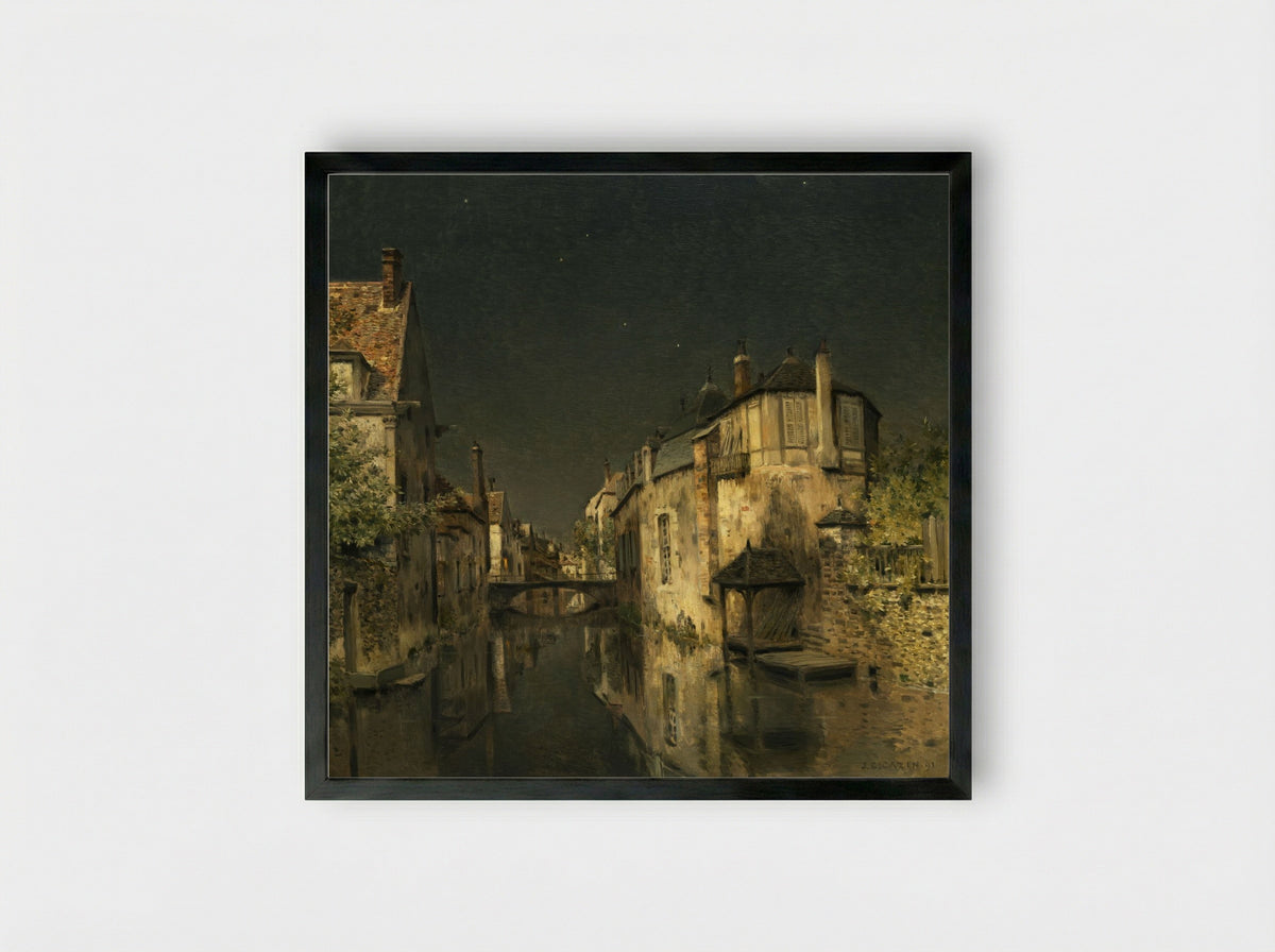 Midnight - Jean-Charles Cazin - Framed Print Black