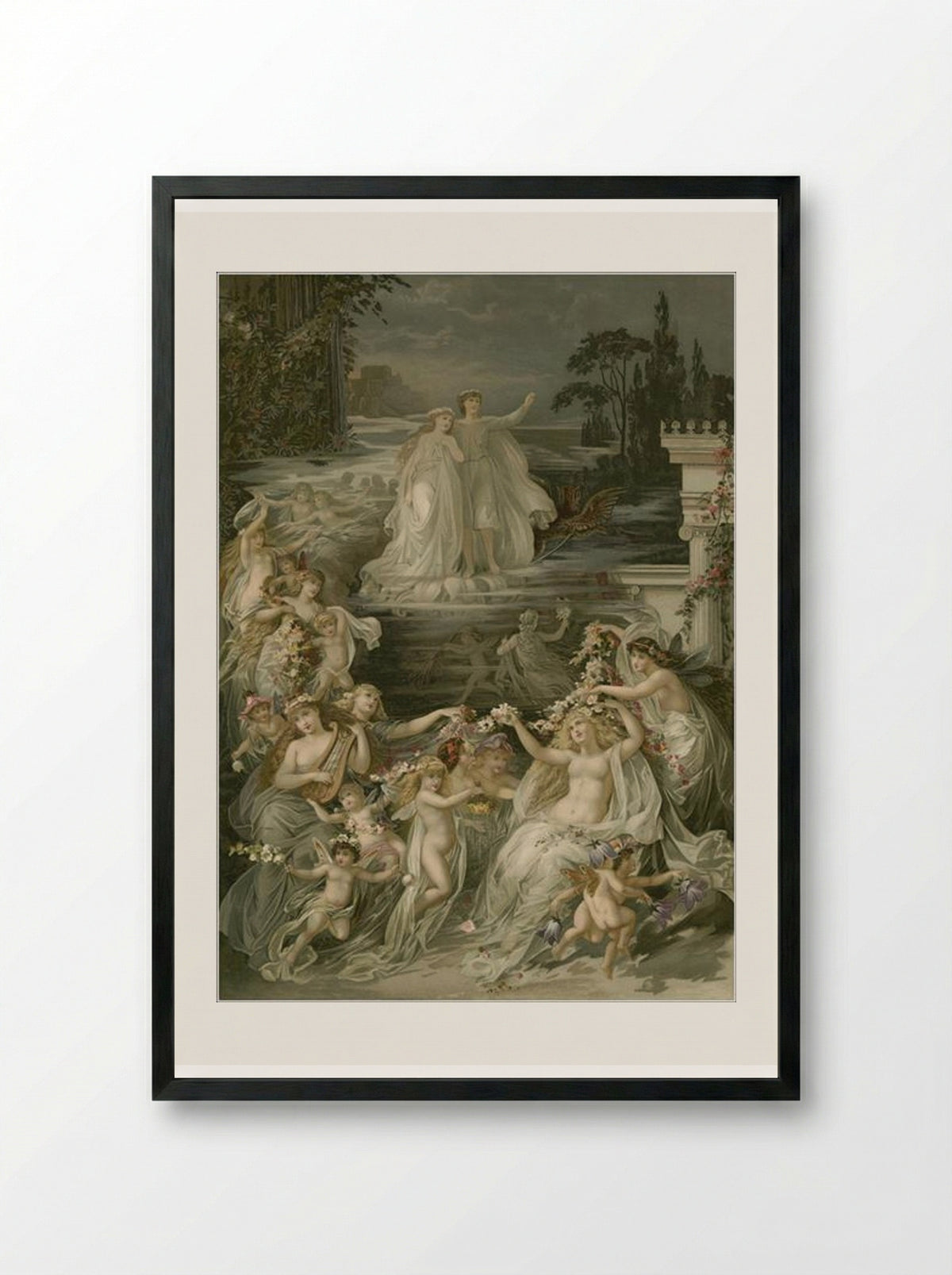Midsummer Night's Dream - John Hoppner - Framed Print Black