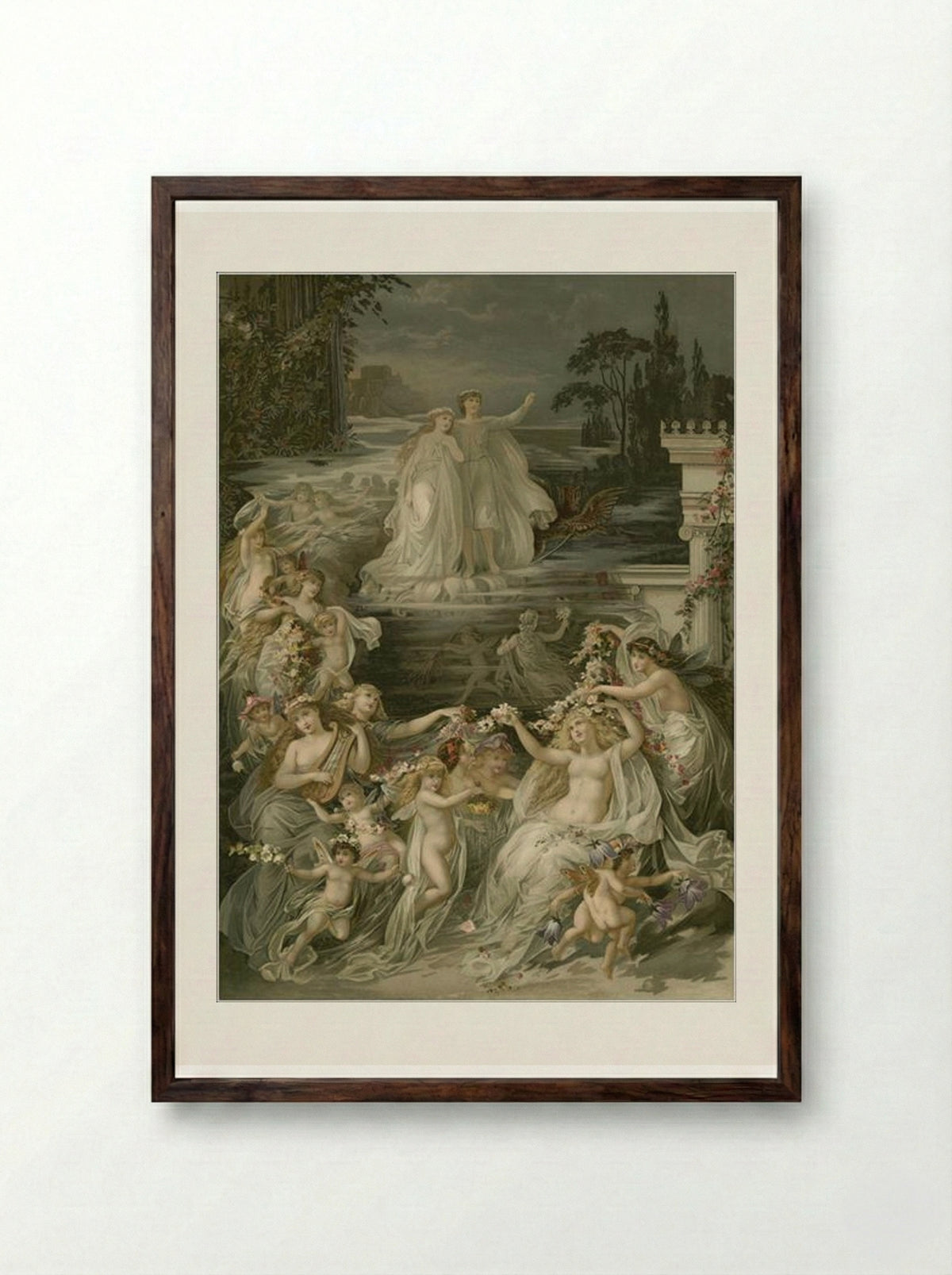 Midsummer Night's Dream - John Hoppner - Framed Print Dark Wood