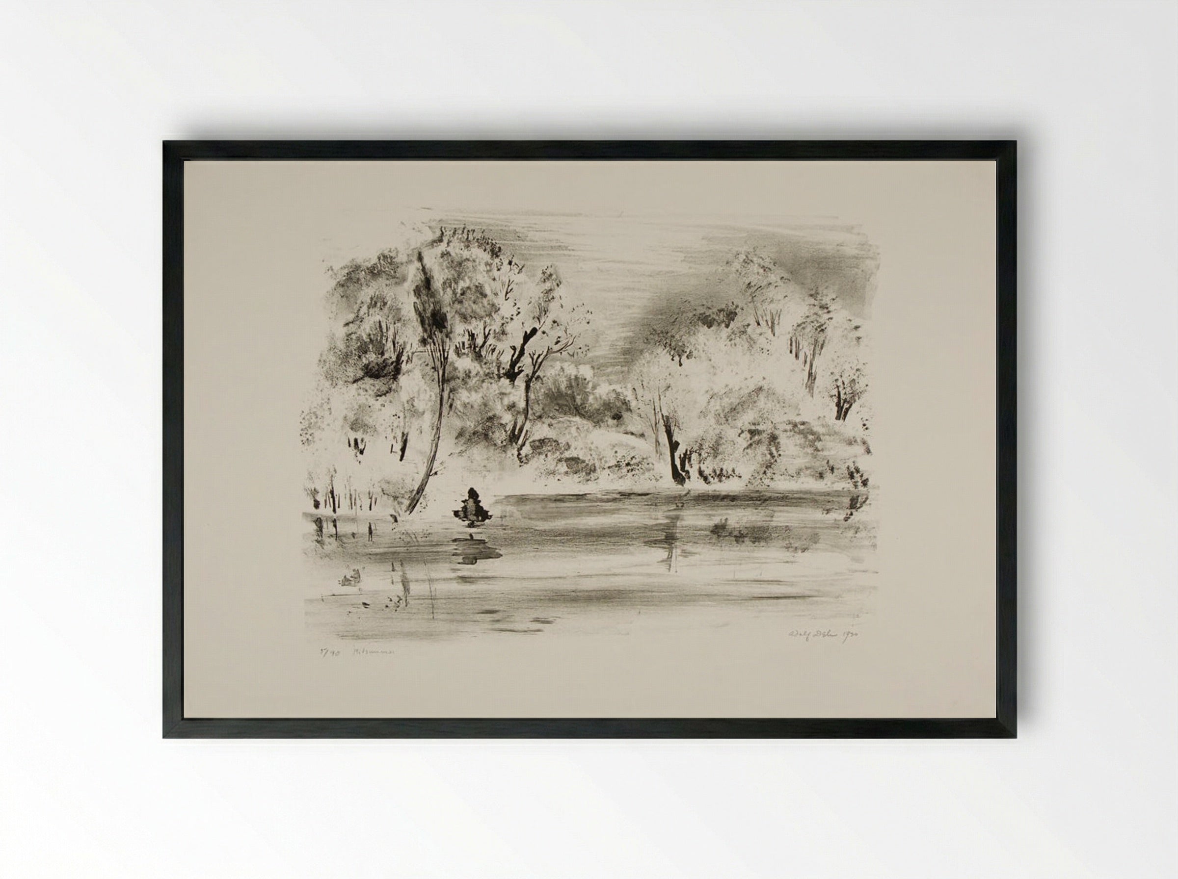 Midsummer - Adolph Dehn - Framed Print Black