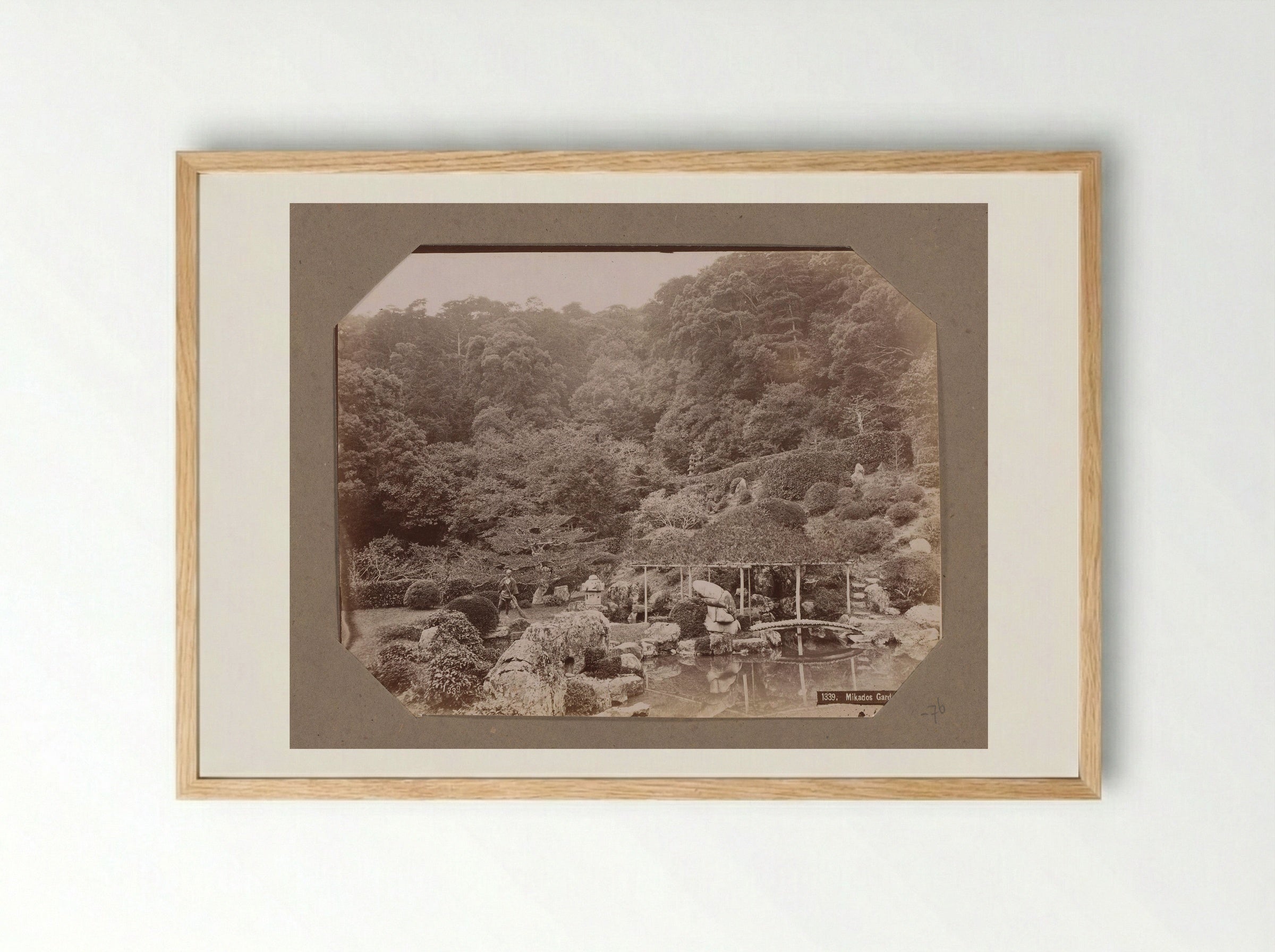 Mikado's Garden, Kyoto - Kusakabe Kimbei - Framed Print Wood