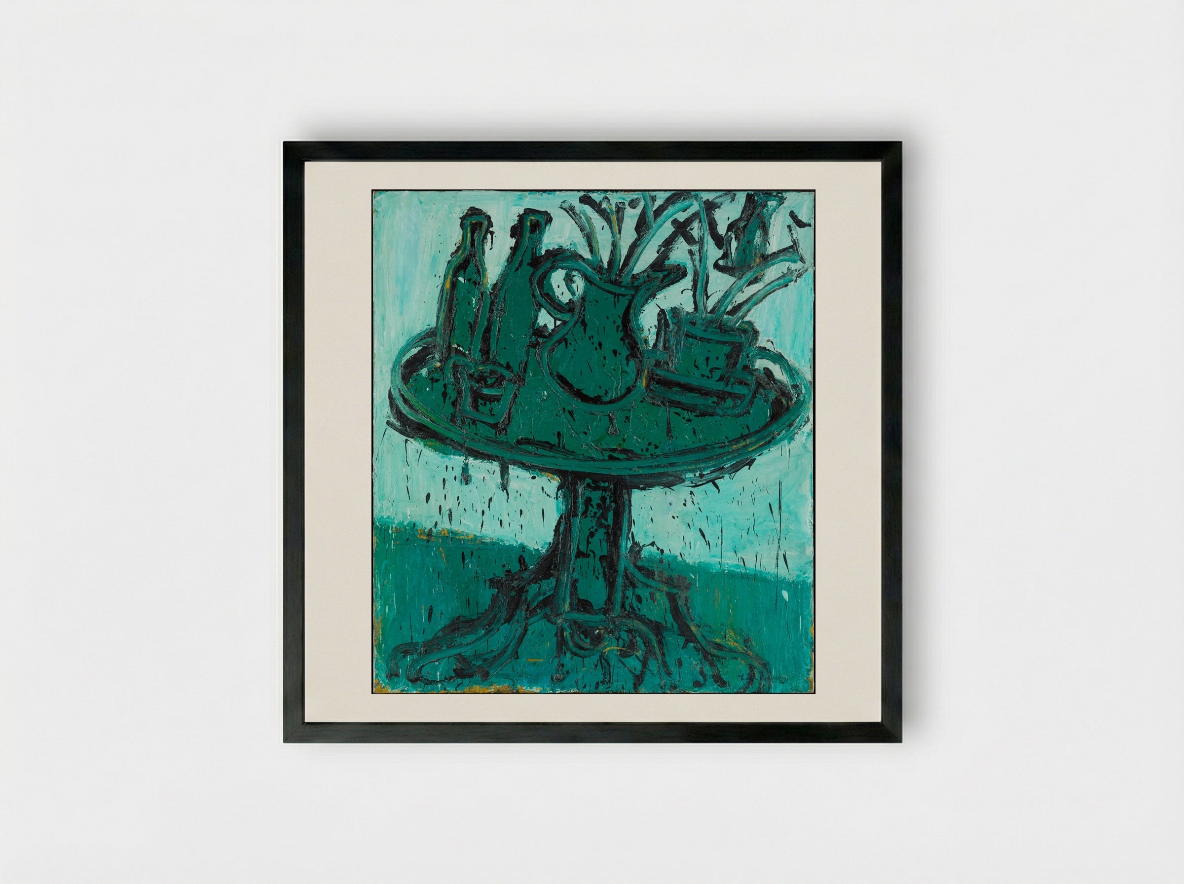 Milford Still Life - Lester Johnson - Framed Print Black