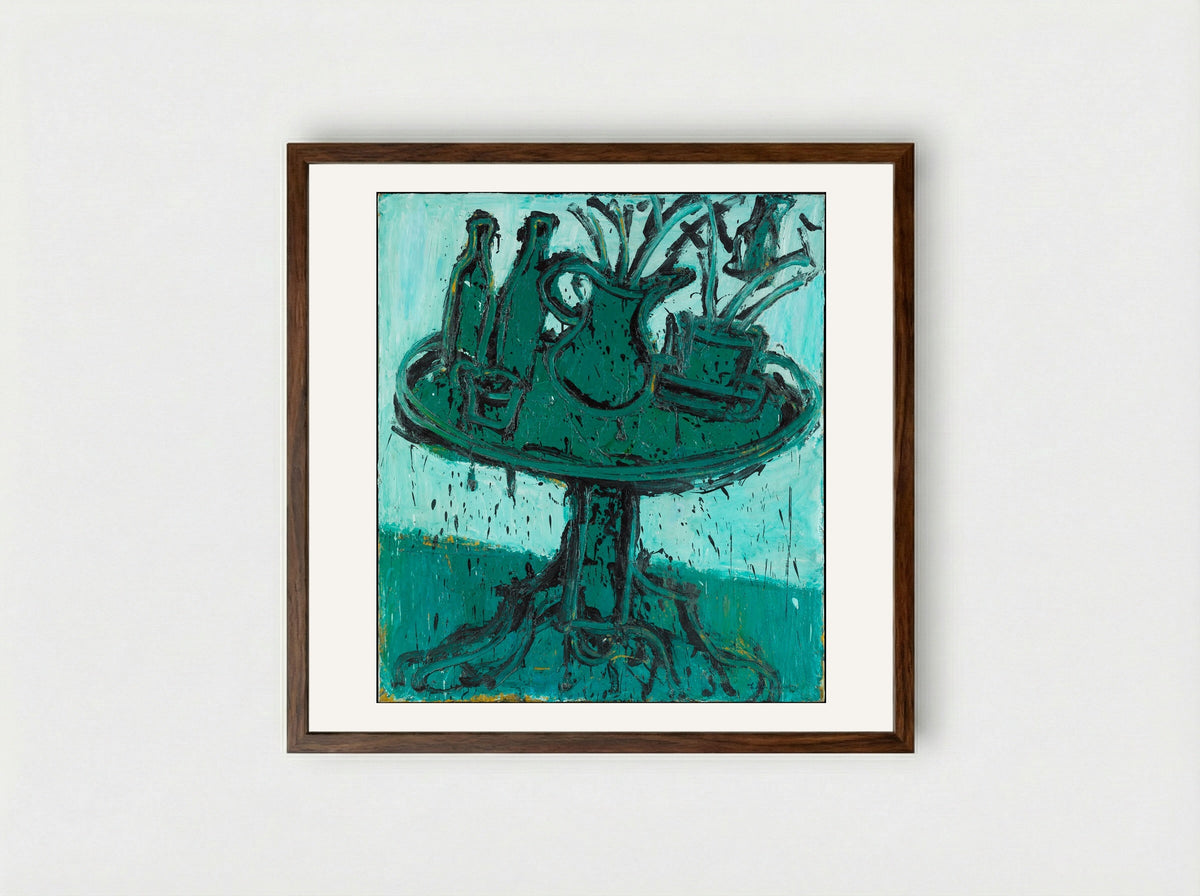 Milford Still Life - Lester Johnson - Framed Print Dark Wood