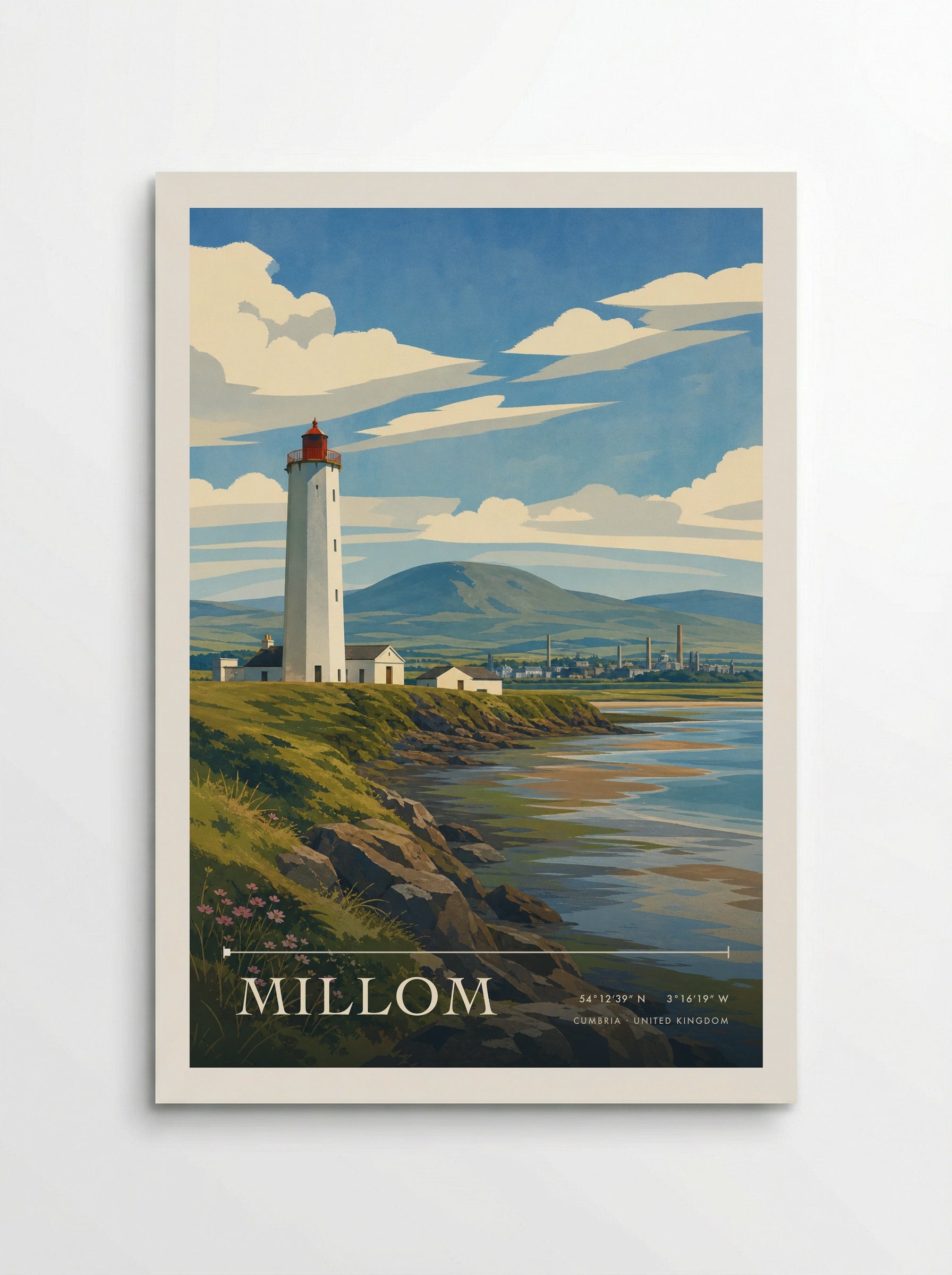 Millom Cumbria United Kingdom Travel Poster - Poster