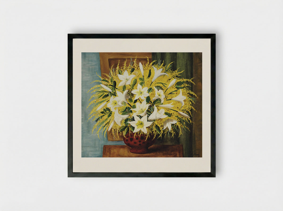 Mimosas - Moïse Kisling - Framed Print Black