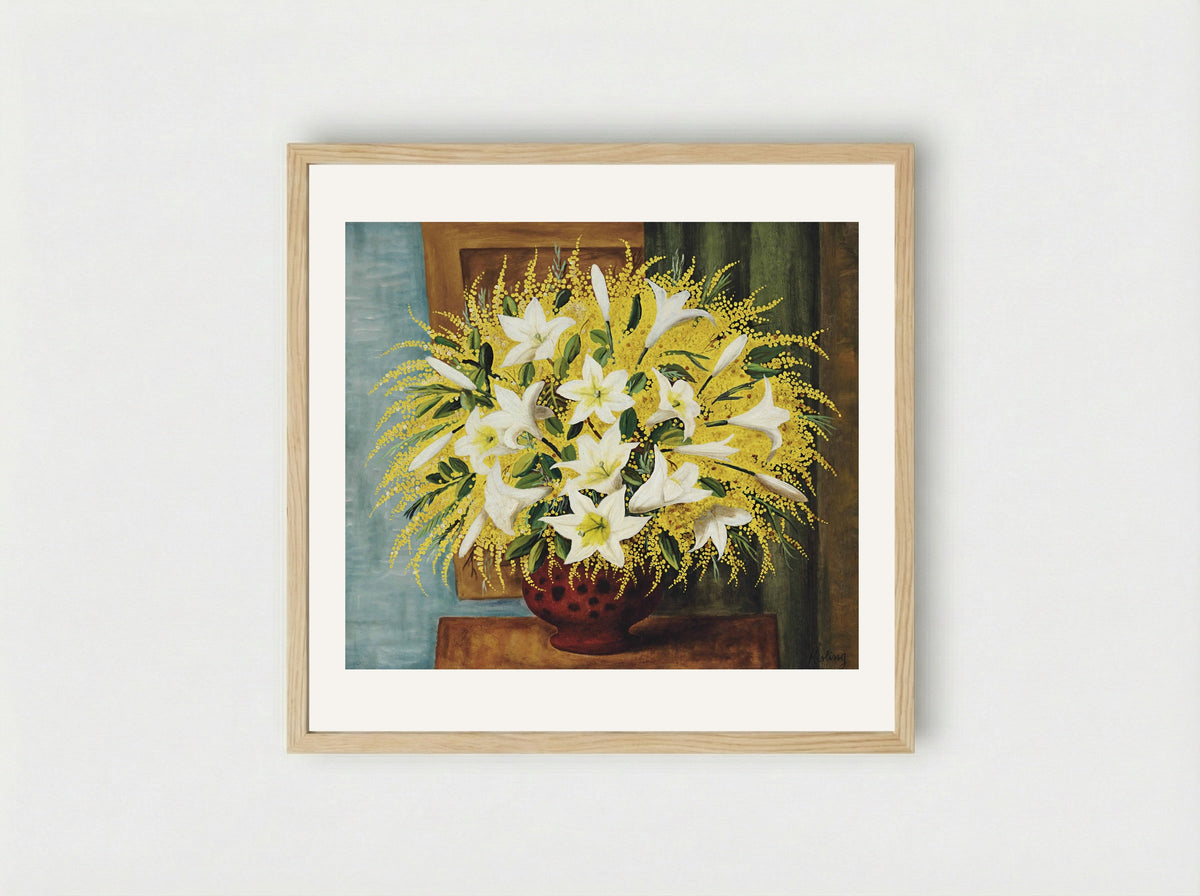 Mimosas - Moïse Kisling - Framed Print Wood
