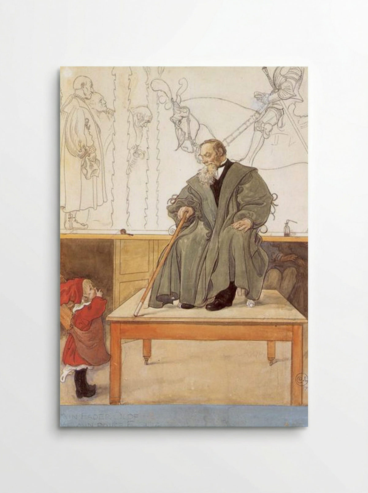 Min Fader (My Father) - Carl Larsson - Poster