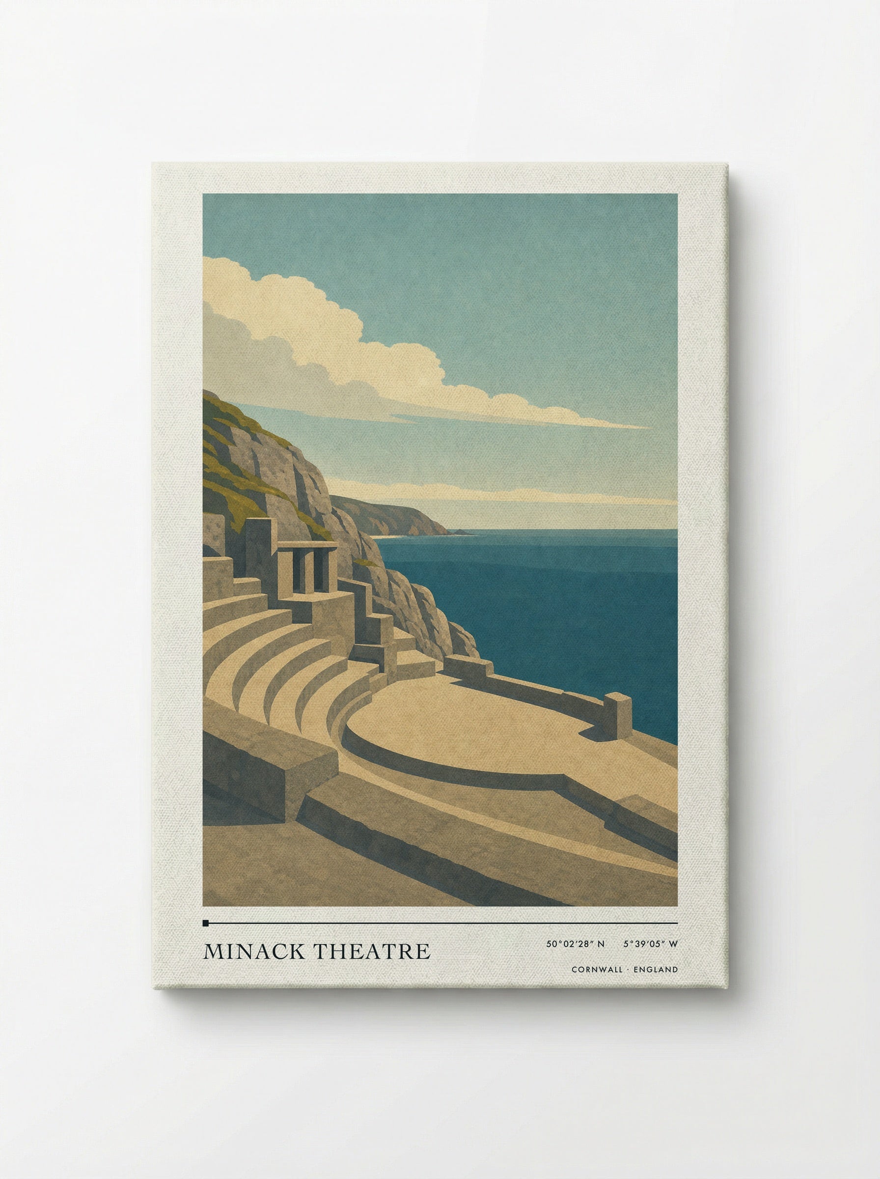 Minack Theatre Travel Poster Artwork - Canvas