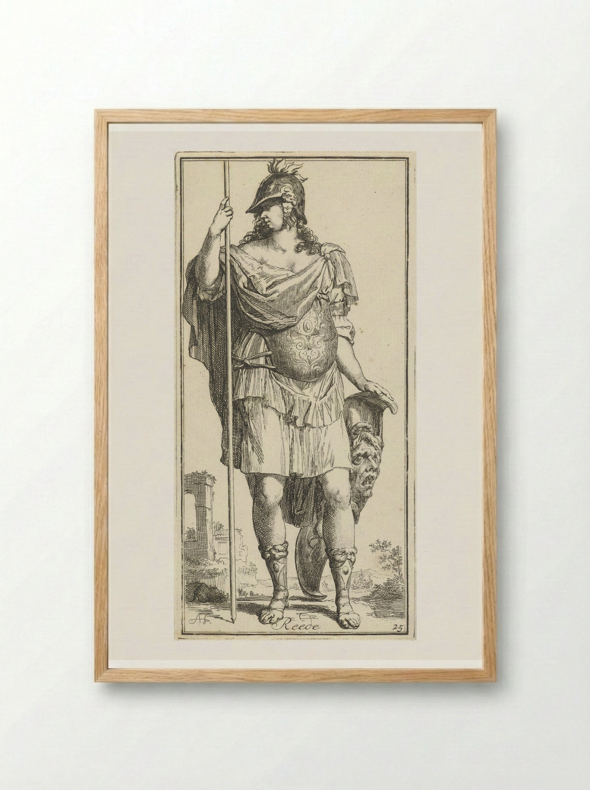 Minerva as Personification of Reason - Leonard Schenk - Framed Print Wood
