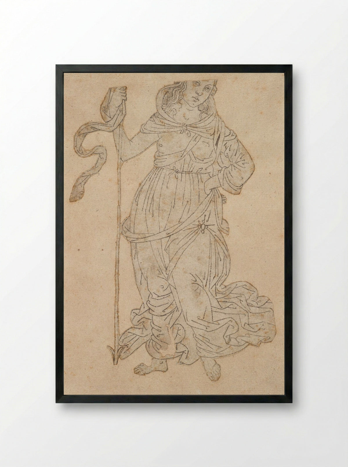 Minerva - Jacopo del Sellaio - Framed Print Black
