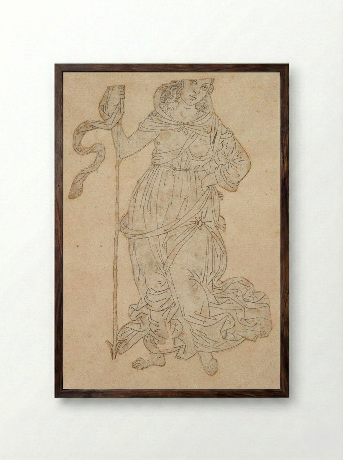 Minerva - Jacopo del Sellaio - Framed Print Dark Wood