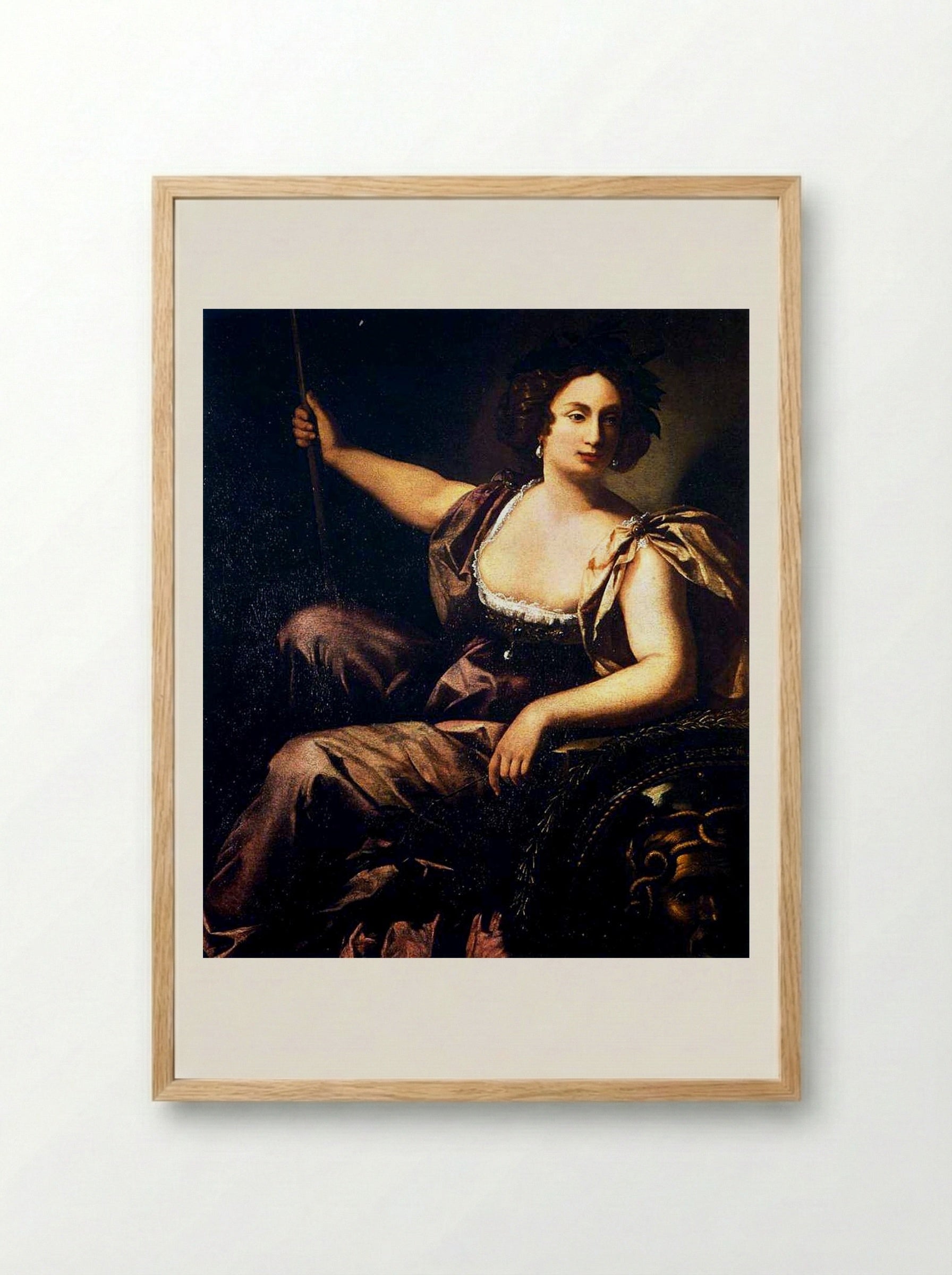 Minerva - Artemisia Gentileschi - Framed Print Wood
