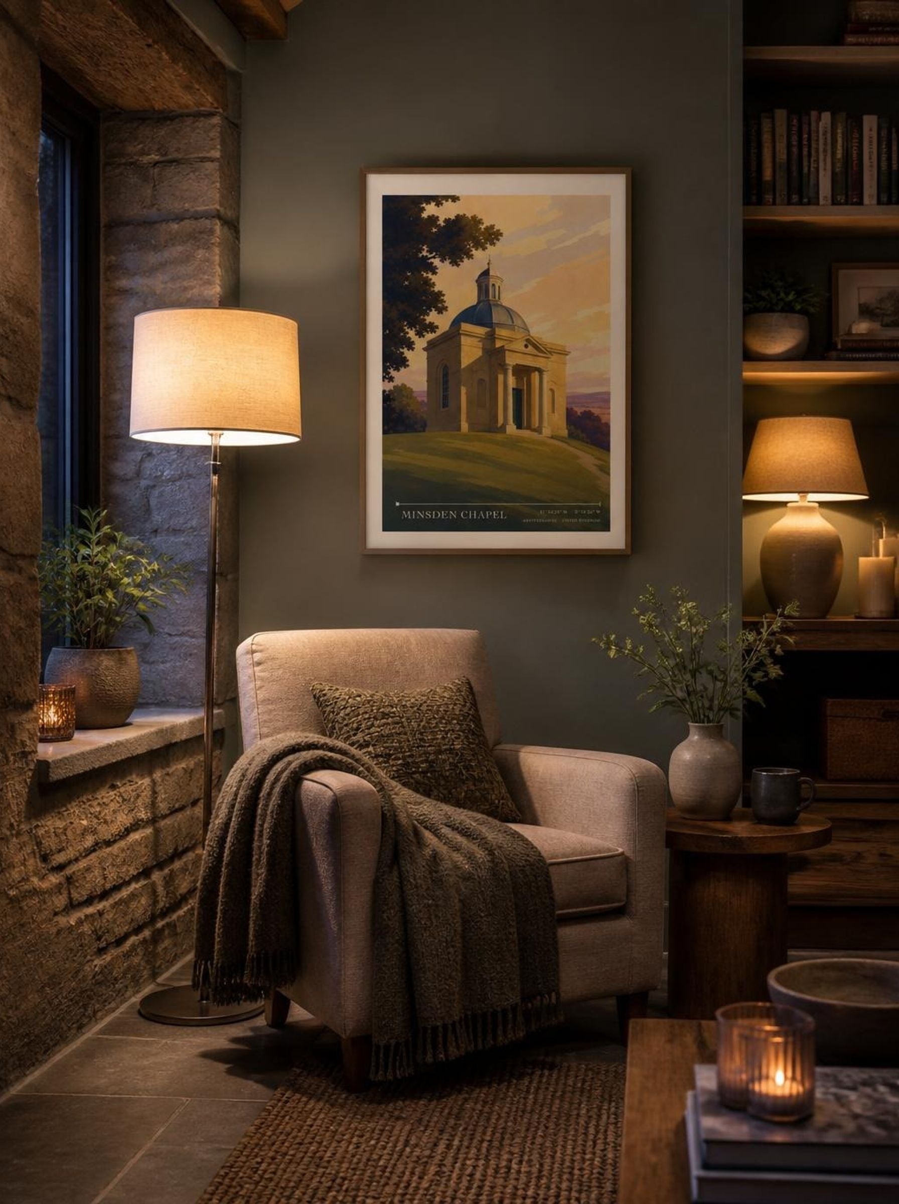 Minsden Chapel Hertfordshire United Kingdom Travel Poster - Lifestyle