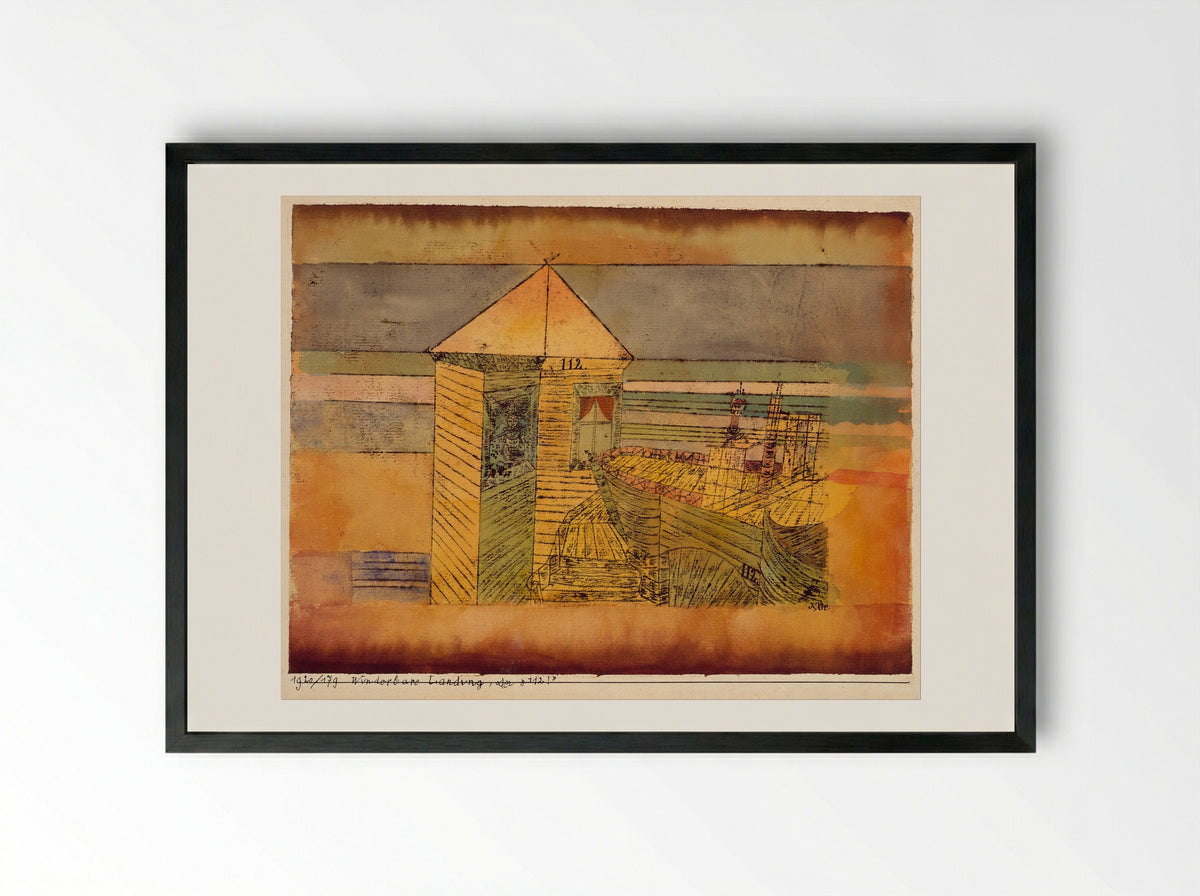 Miraculous Landing - Paul Klee - Framed Print Black