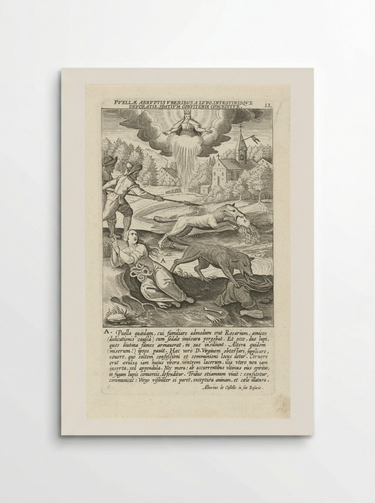 Mirakel van de redding van de wolven - Theodoor Galle - Poster