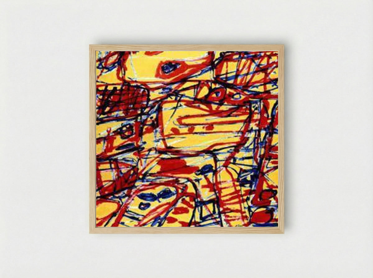 Mire G21 - Jean Dubuffet - Framed Print Wood