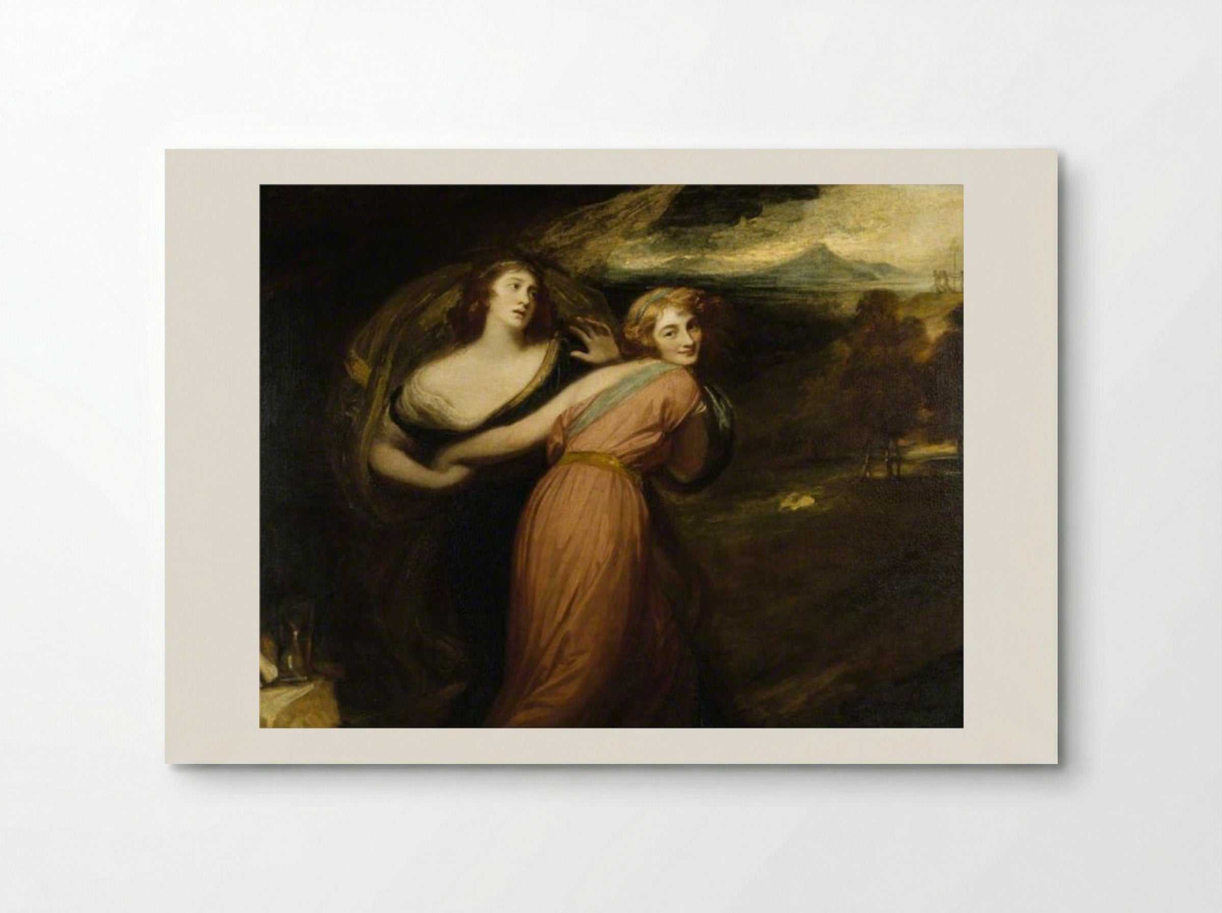 Mirth and Melancholy (Miss Wallis, Later Mrs James Campbell) - George Romney - Poster