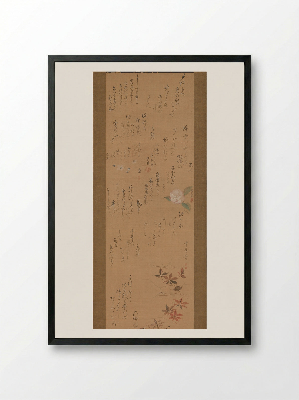 Miscellaneous Paintings and Calligraphy - Utamaro II - Framed Print Black