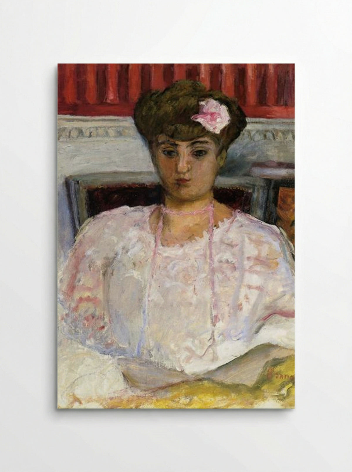 Misia with a Pink Corsage - Pierre Bonnard - Poster
