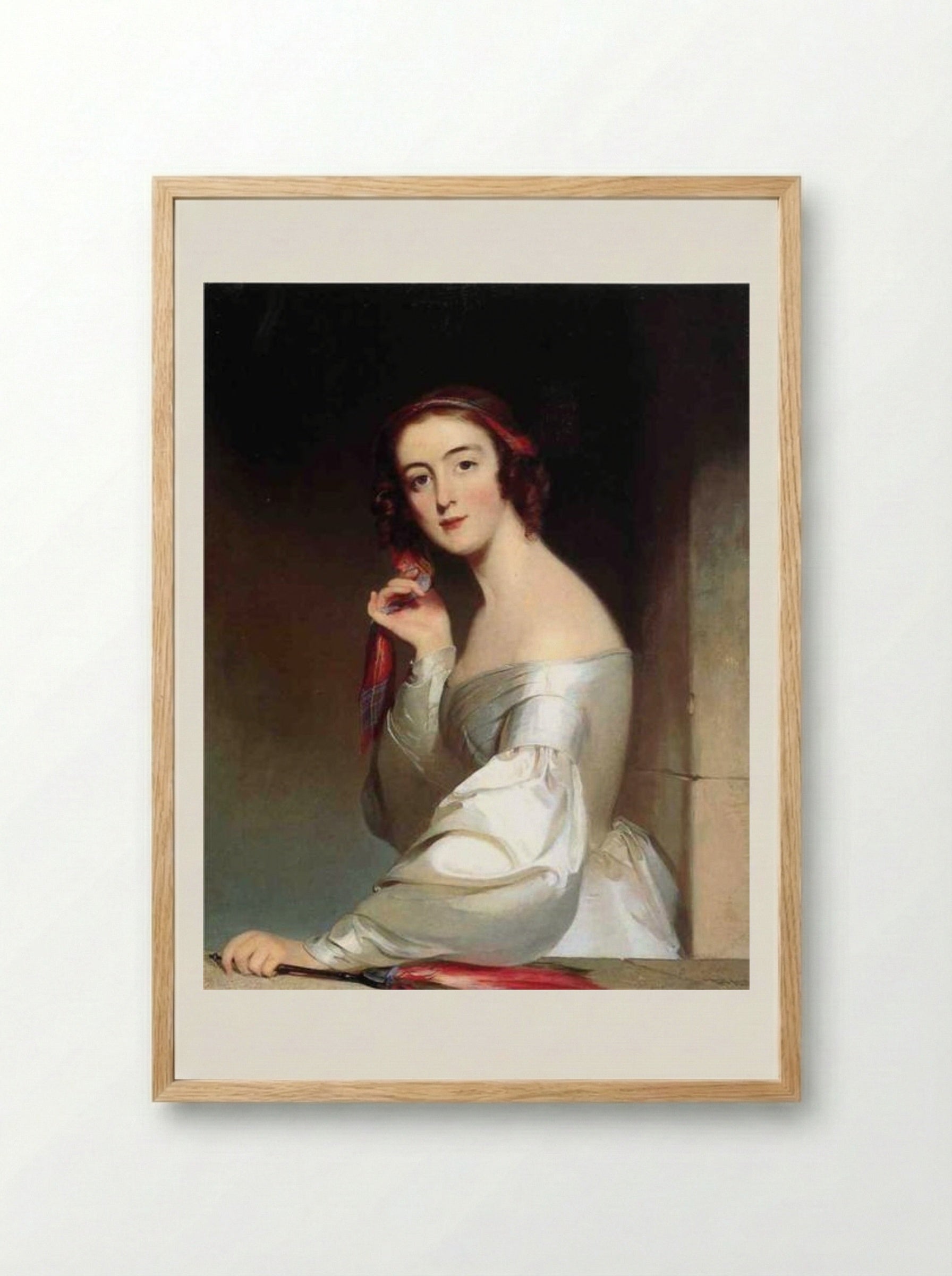 Miss Ann Elliott, Beaufort, South Carolina - Thomas Sully - Framed Print Wood