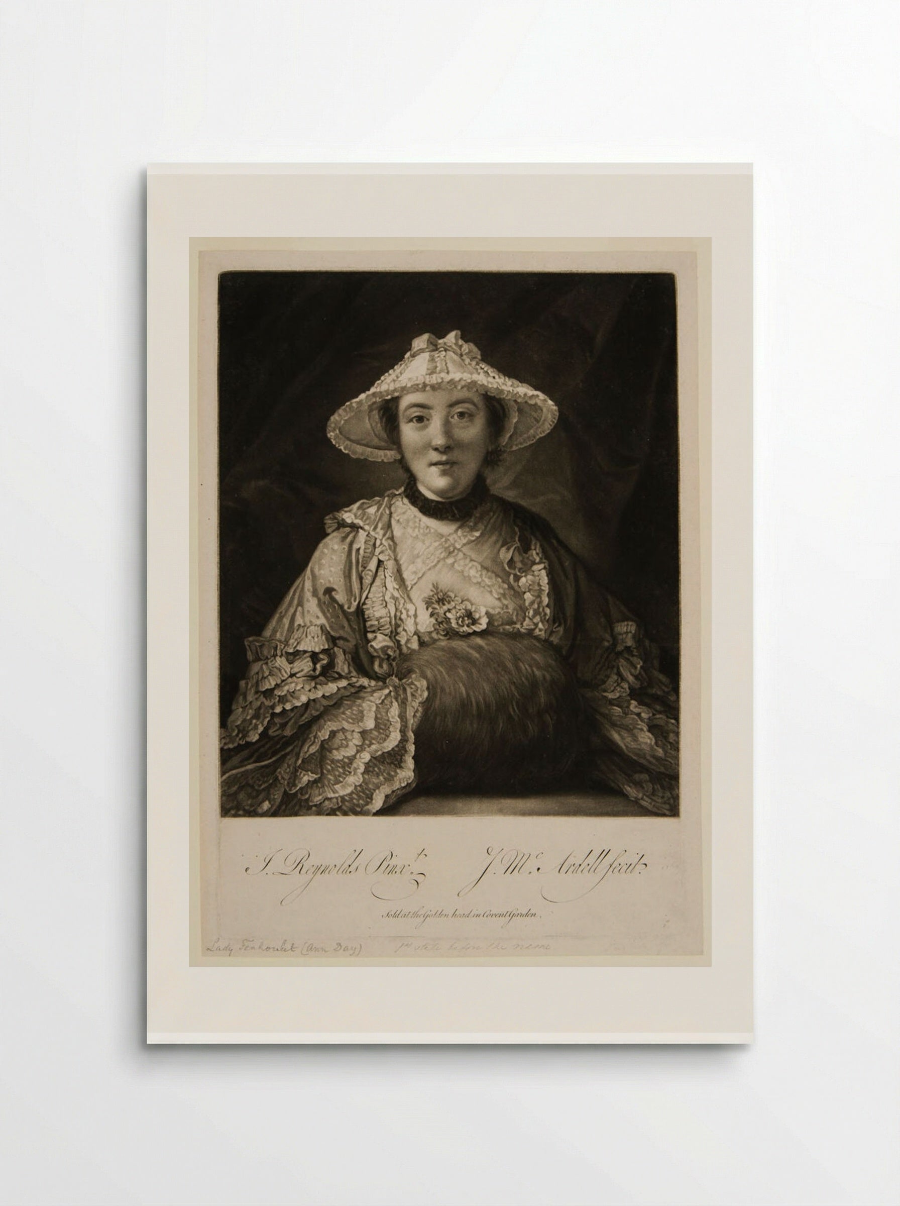 Miss Anne Day, afterwards Lady Fenhoulet - James McArdell - Poster