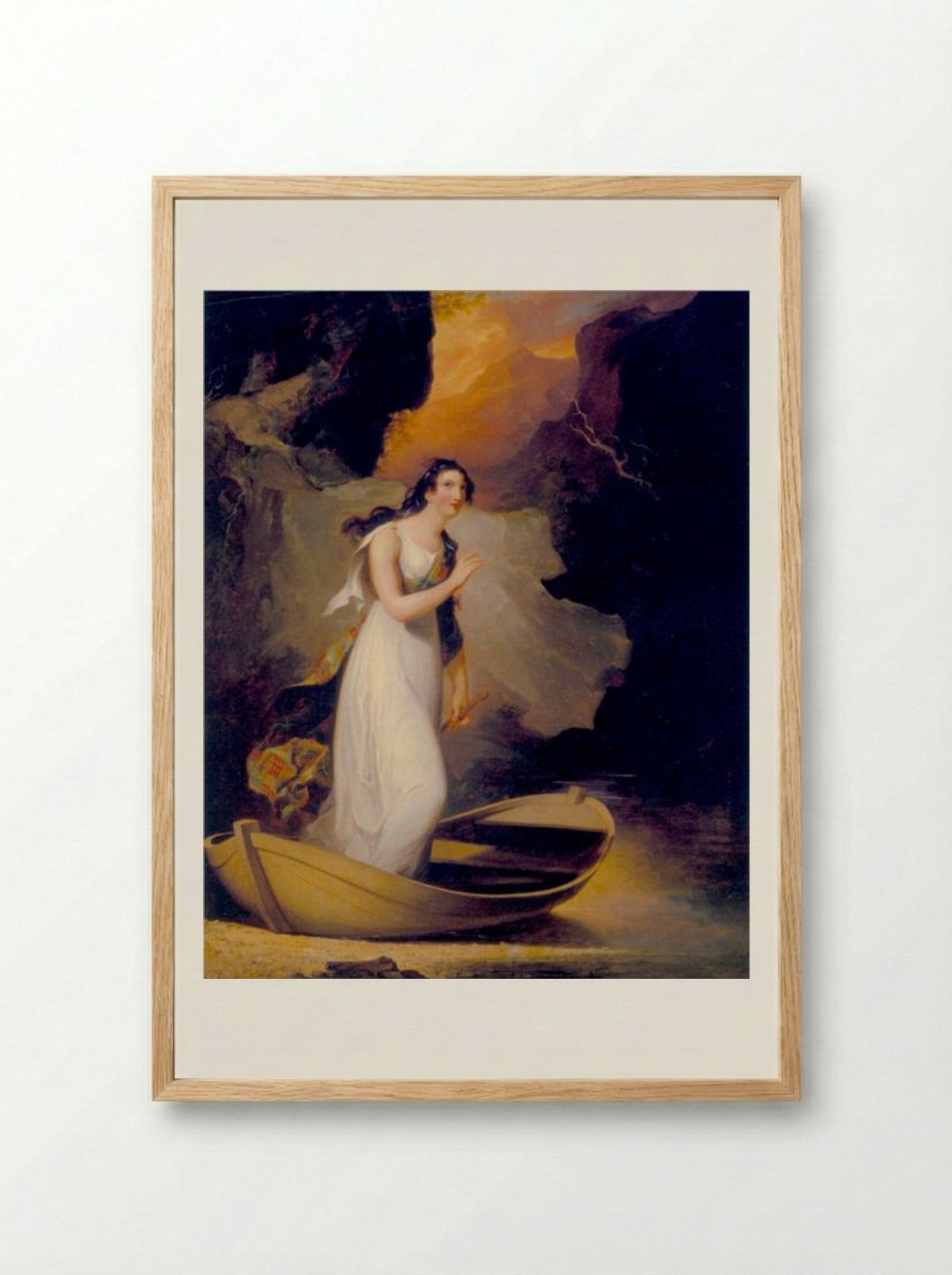 Miss C. Parsons as 'The Lady of the Lake' - Thomas Sully - Framed Print Wood