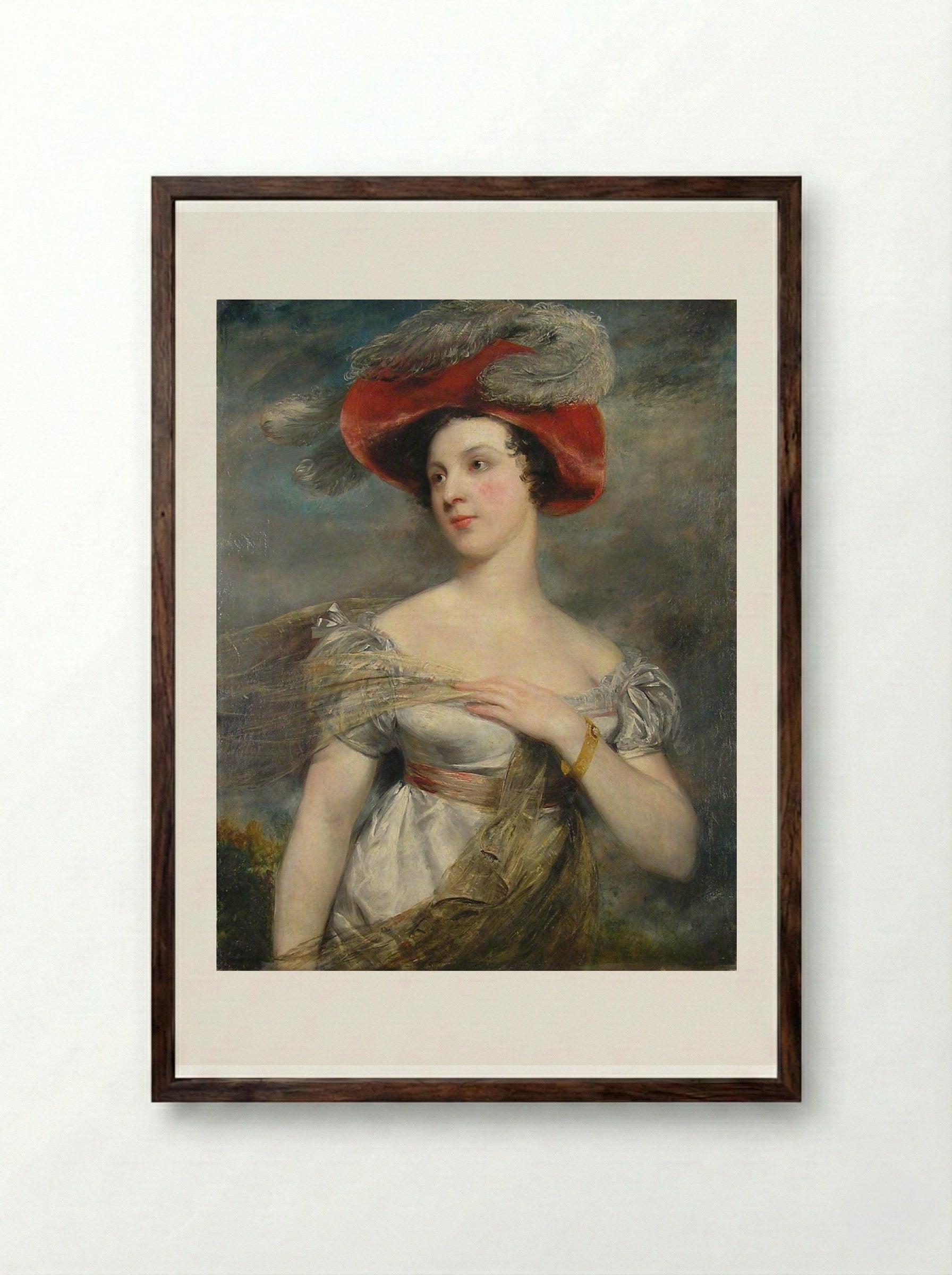 Miss Chester (Eliza Jane Chester) - John Jackson - Framed Print Dark Wood