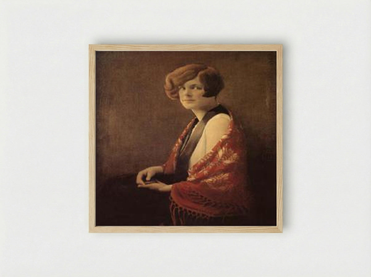 Miss France - Grant Wood - Framed Print Wood