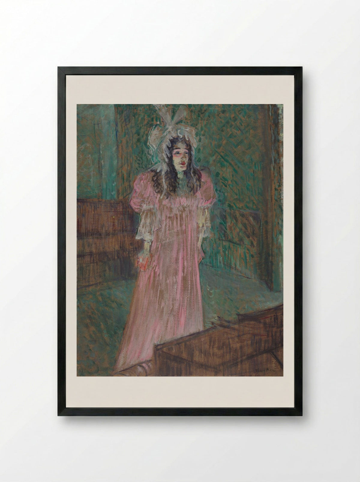 Miss May Belfort - Henri de Toulouse-Lautrec - Framed Print Black