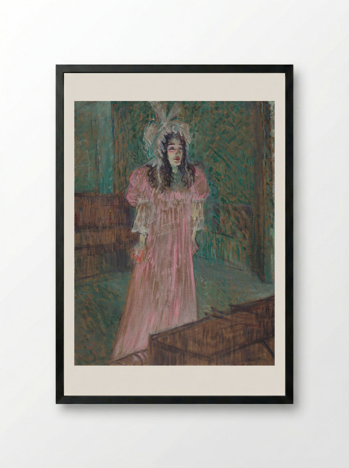 Miss May Belfort - Henri de Toulouse-Lautrec - Framed Print Black