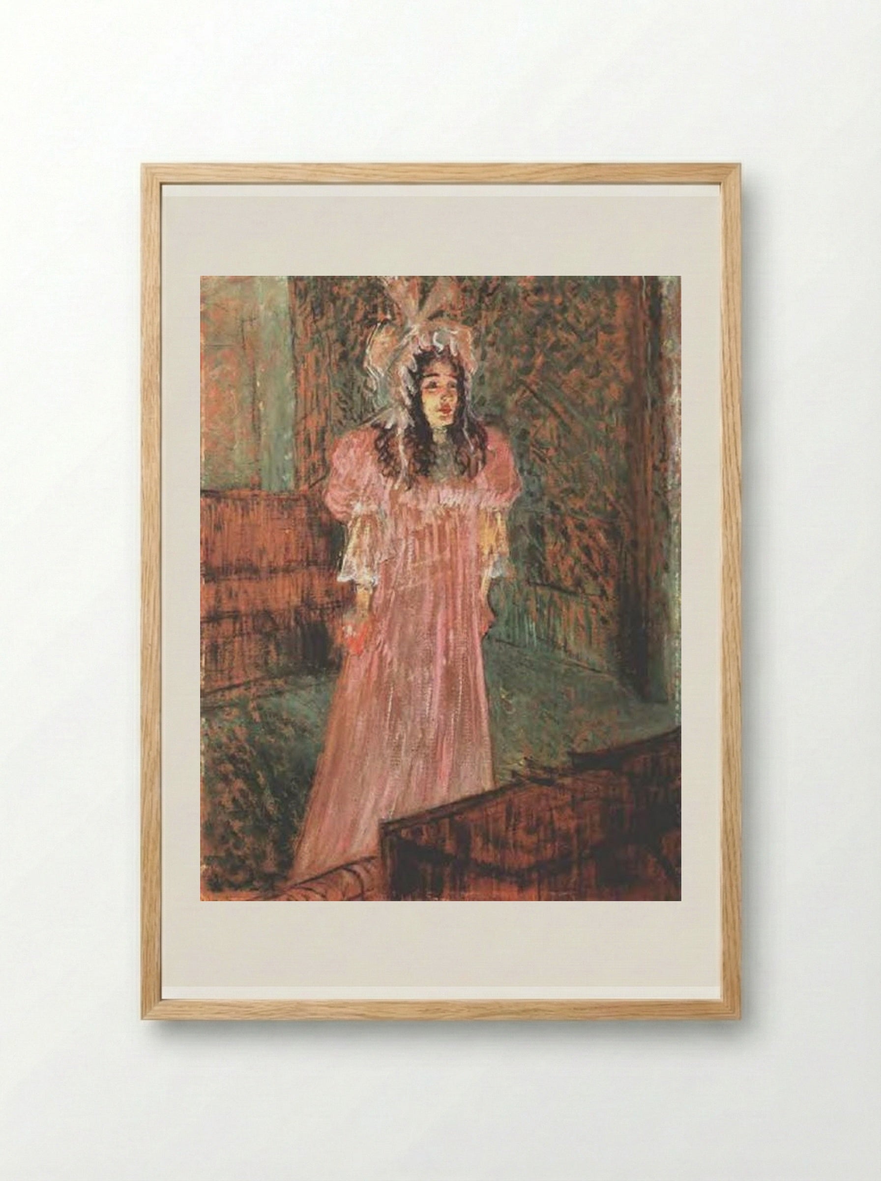 Miss May Belfort - Henri de Toulouse-Lautrec - Framed Print Wood