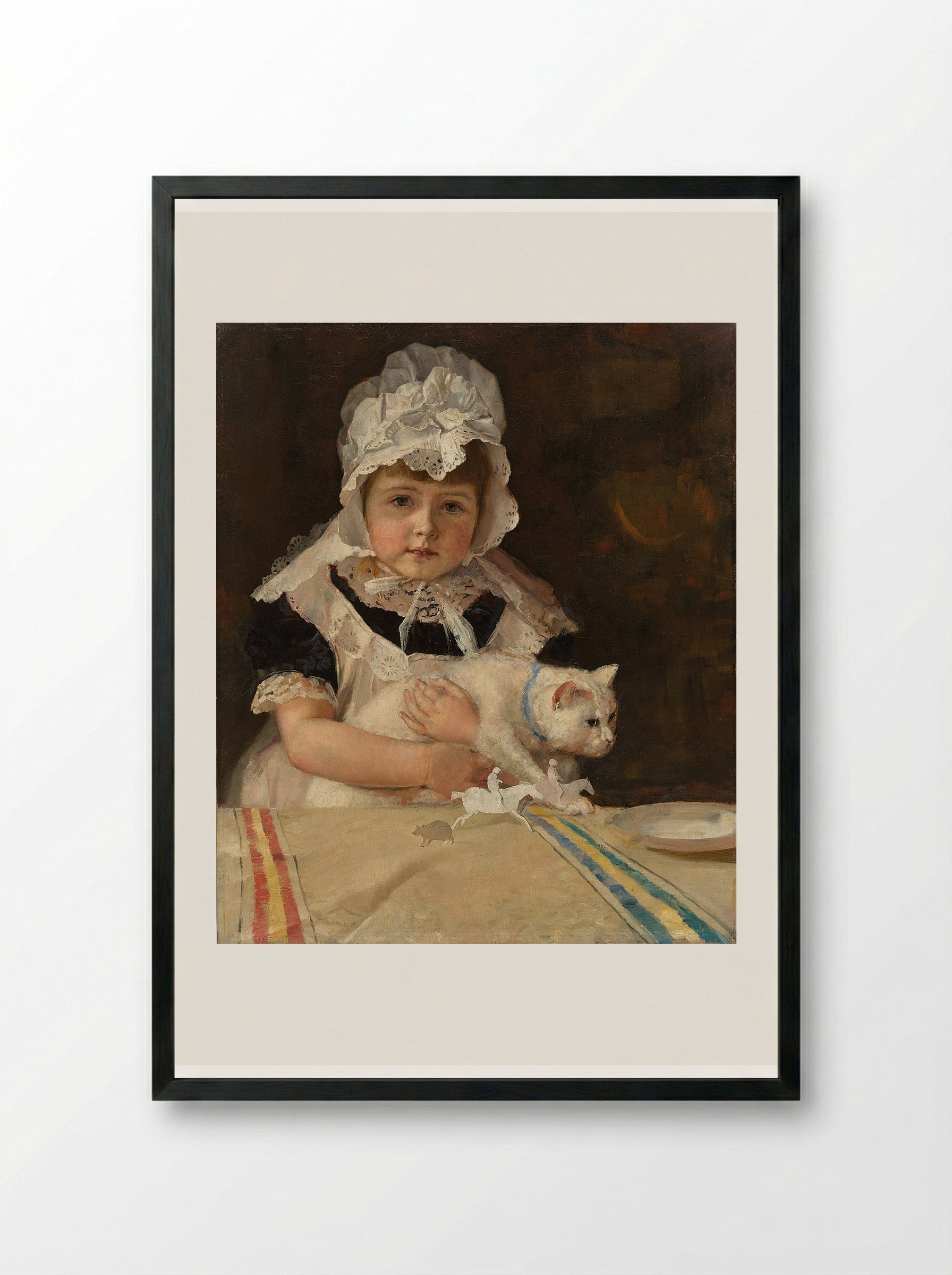 Miss Minna Simpson - Tom Roberts - Framed Print Black
