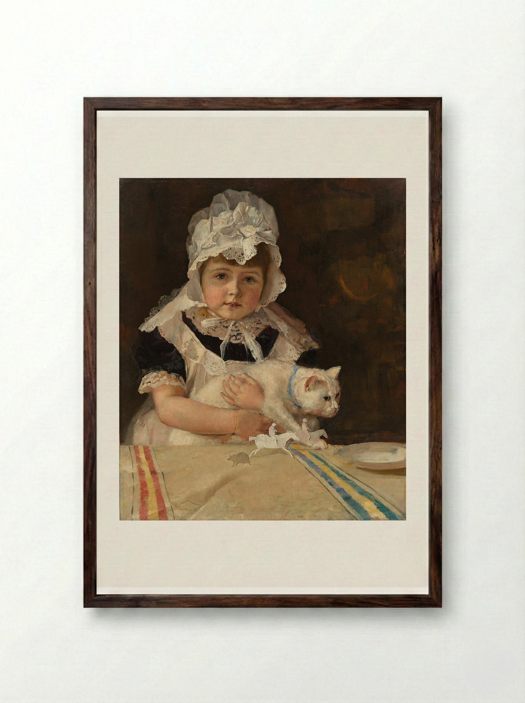 Miss Minna Simpson - Tom Roberts - Framed Print Dark Wood