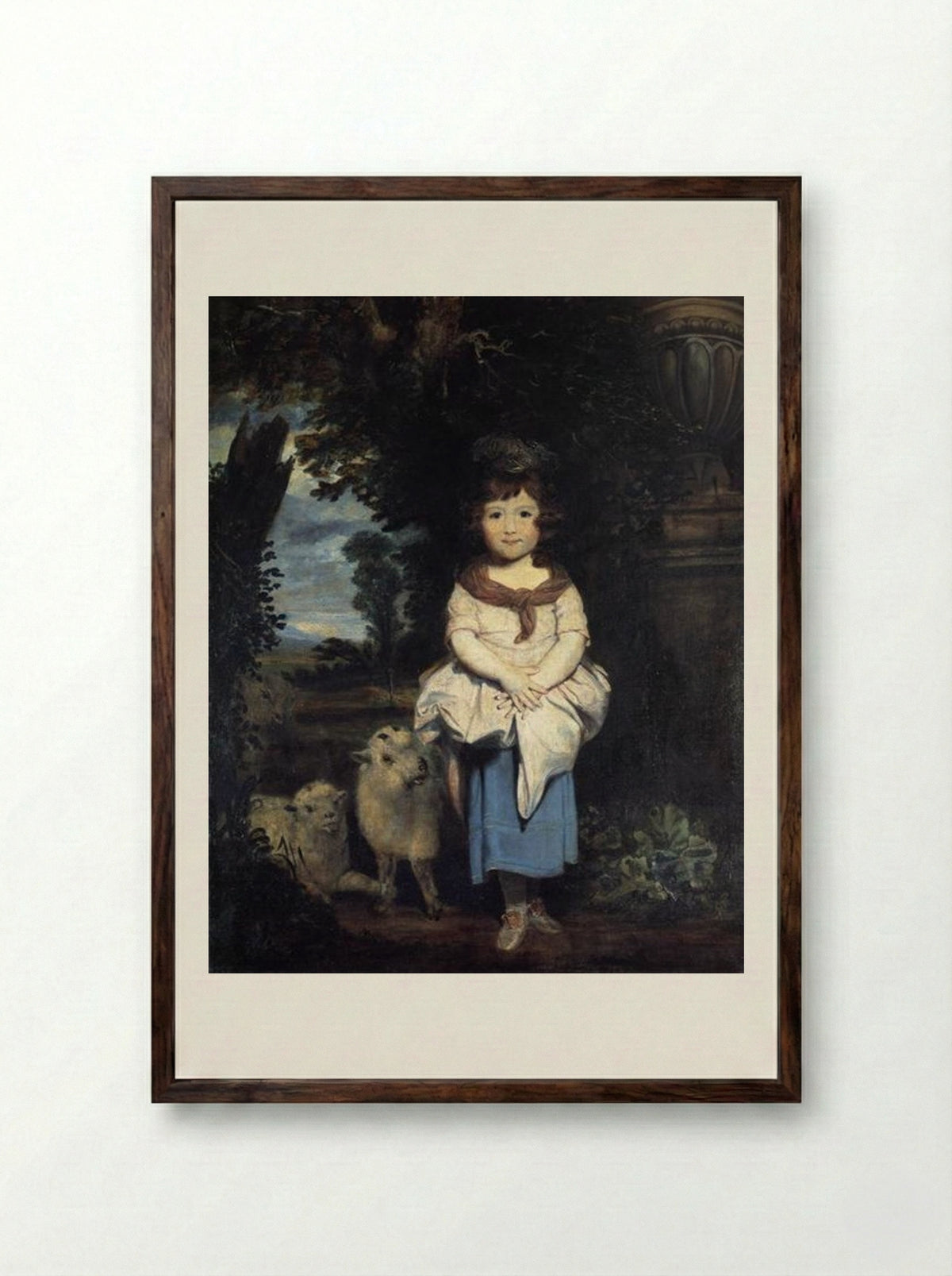 Miss Price - Sir Joshua Reynolds - Framed Print Dark Wood