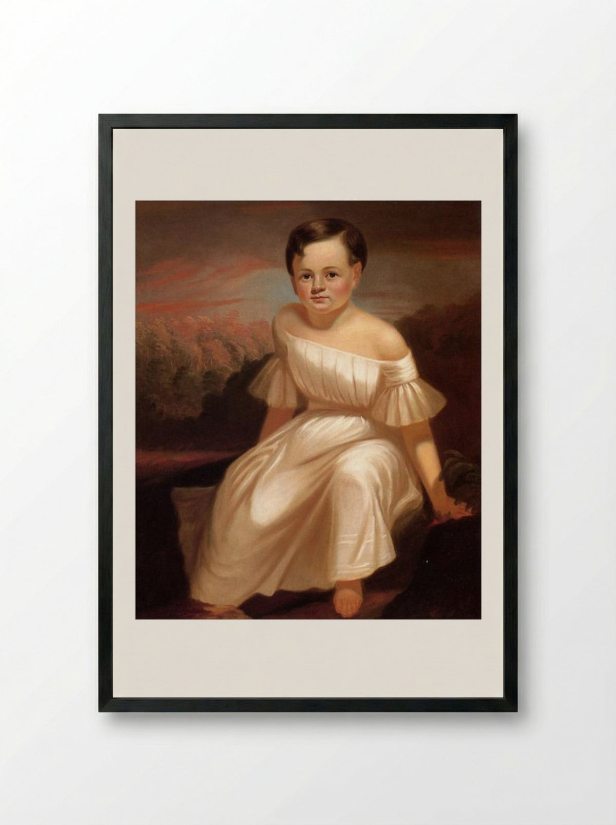 Miss Sallie Ann Camden - George Caleb Bingham - Framed Print Black
