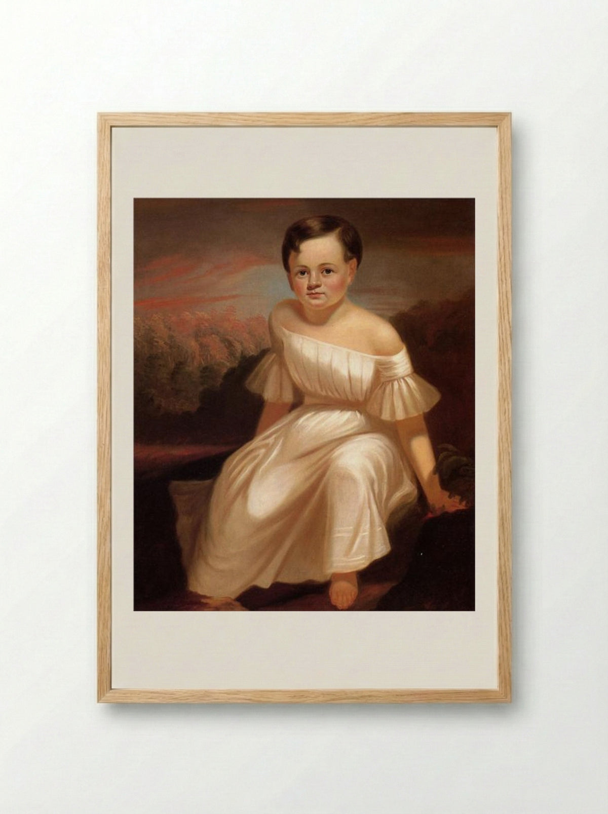 Miss Sallie Ann Camden - George Caleb Bingham - Framed Print Wood