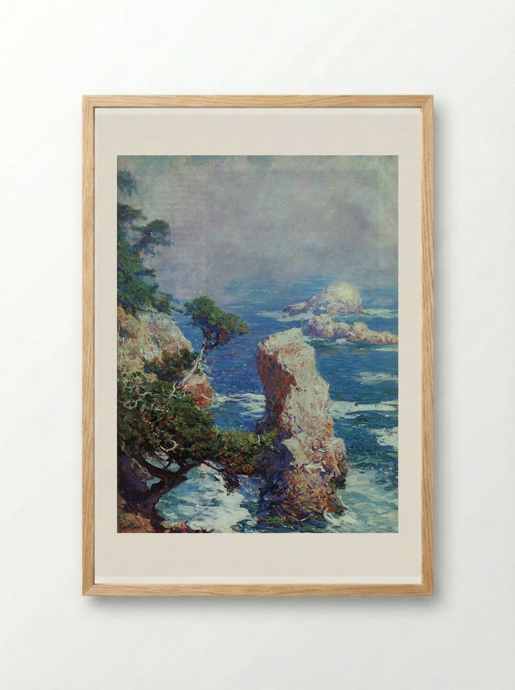 Mist Over Point Lobos - Guy Rose - Framed Print Wood