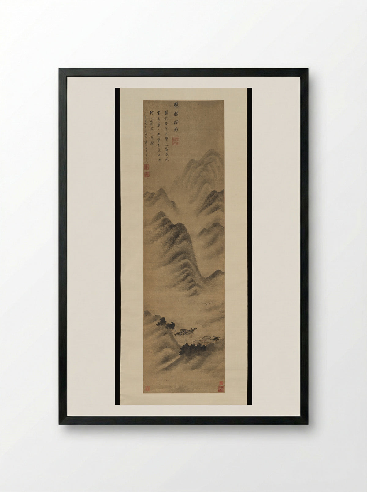 Mist and Rain in Helin - Pan Simu - Framed Print Black