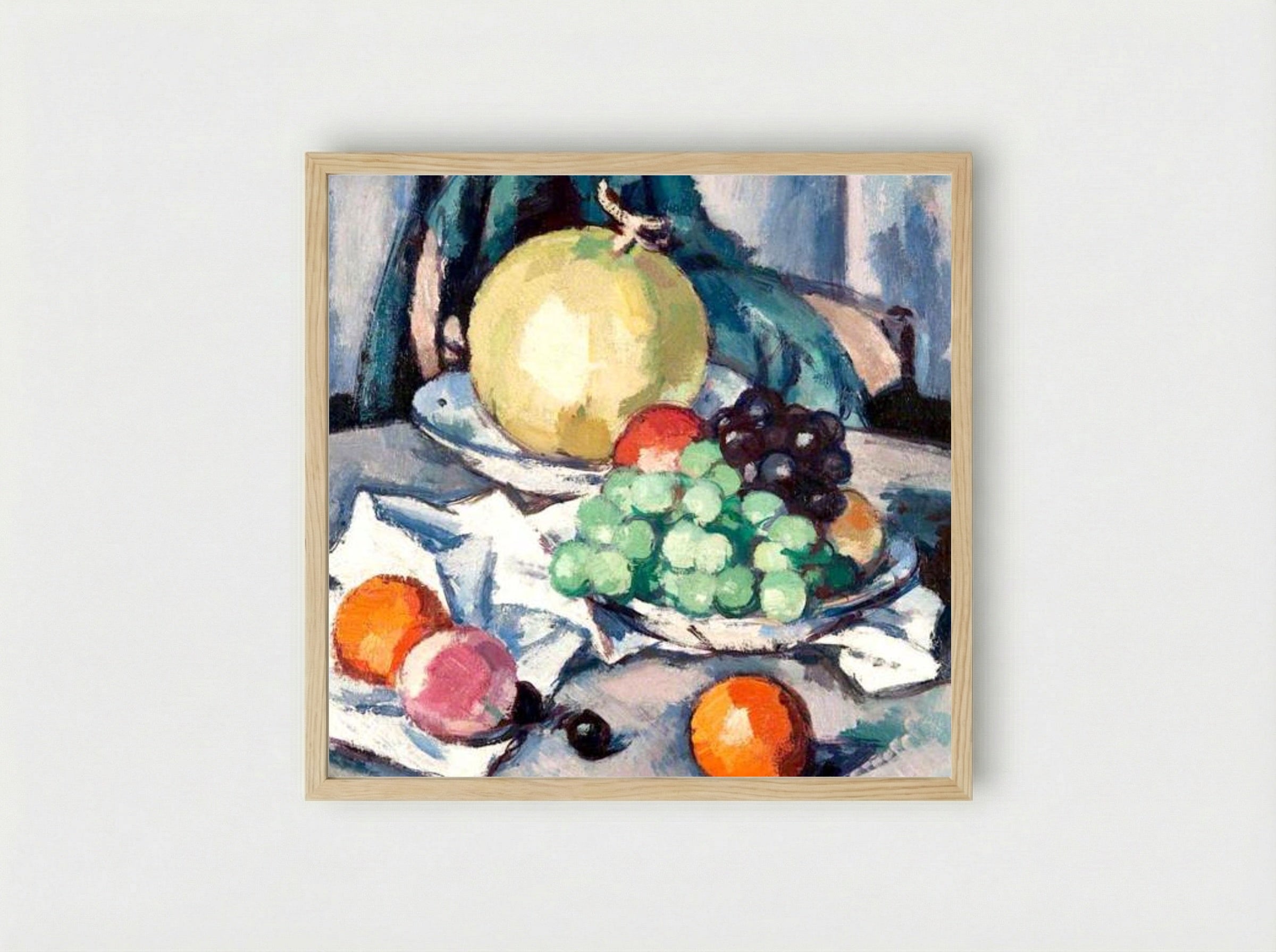 Mixed Fruit – Melon, Grapes and Apples - Samuel Peploe - Framed Print Wood