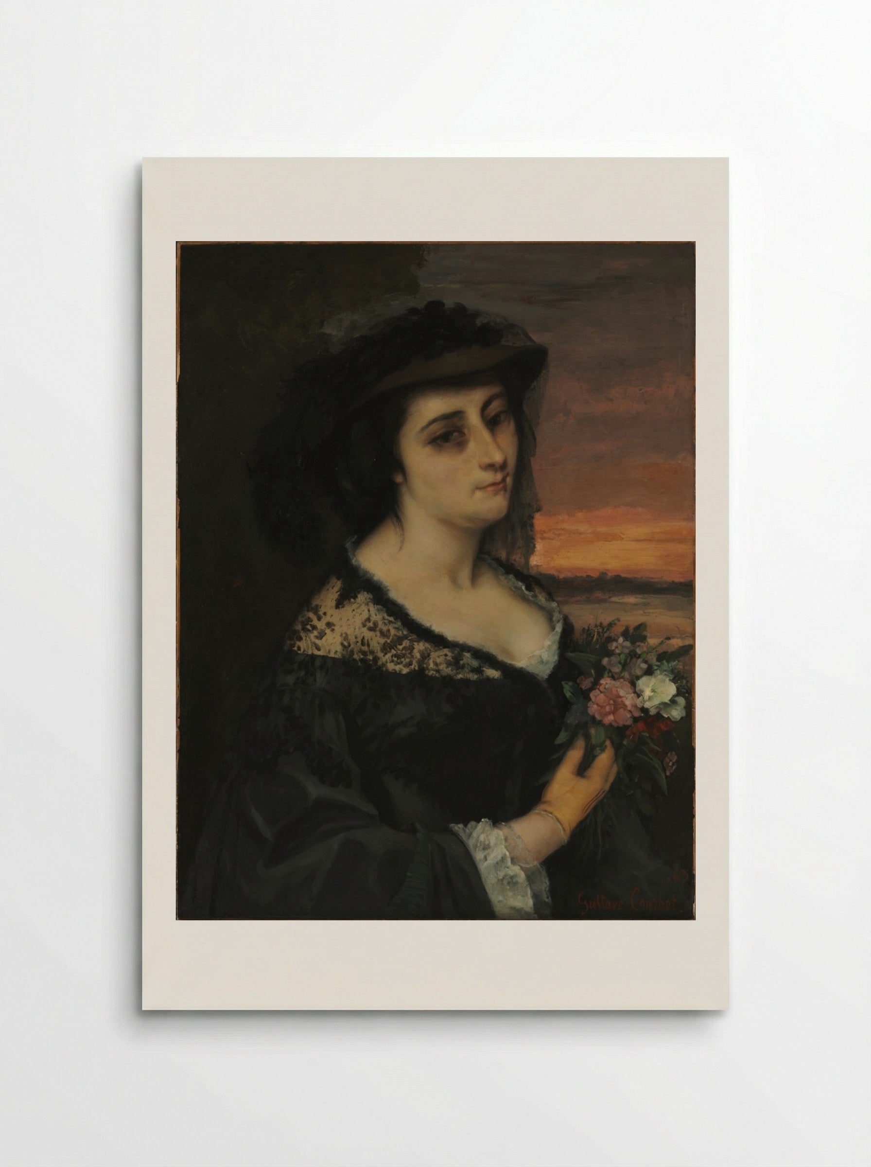 Mme L... (Laure Borreau) - Gustave Courbet - Poster