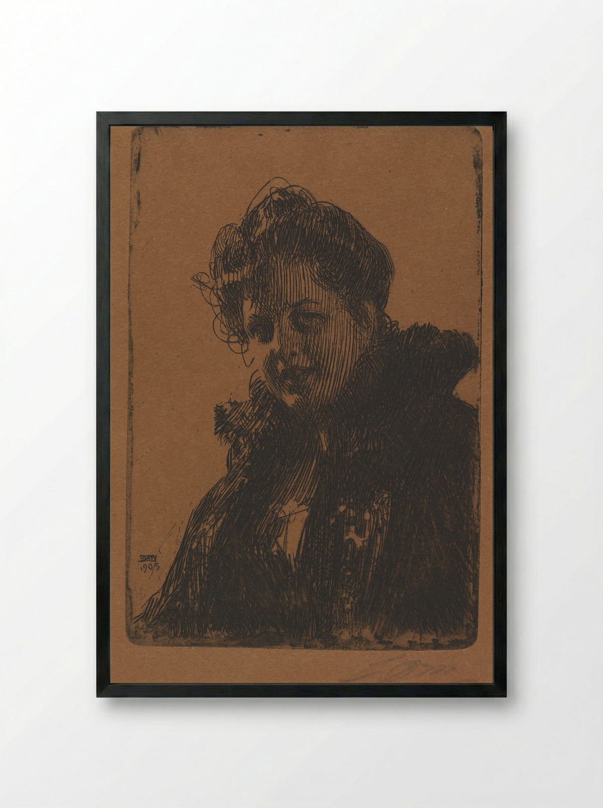 Mme. Granberg - Anders Zorn - Framed Print Black