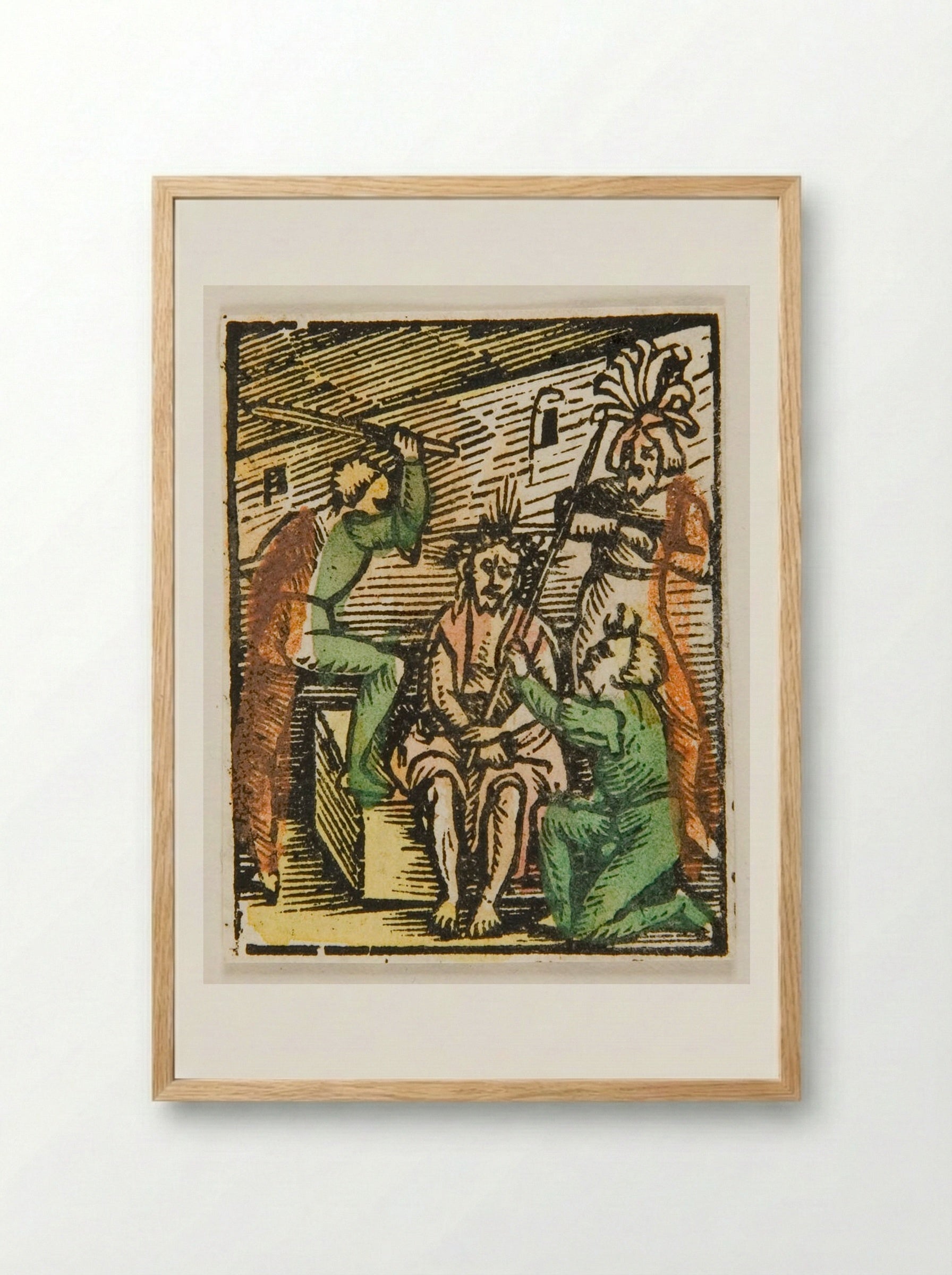 Mocking of Christ - Urs Graf - Framed Print Wood