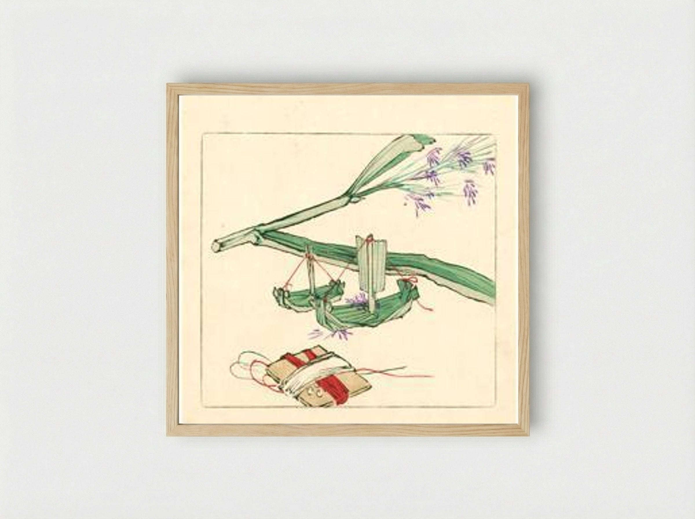 Model Boat - Hana Kurabe - Framed Print Wood